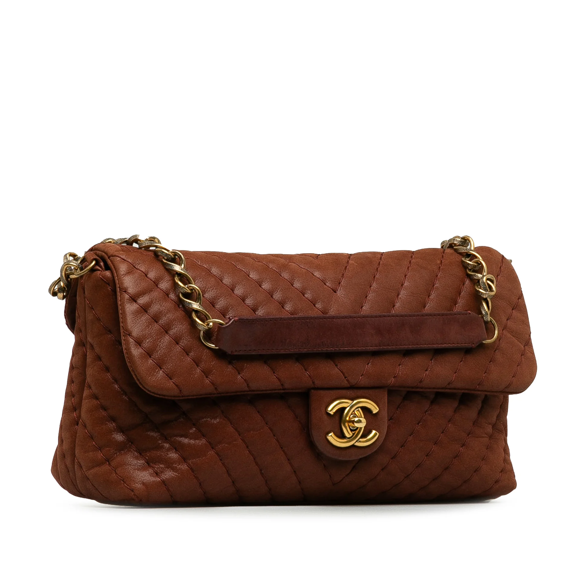 Chanel Surpique Chevron Flap Bag