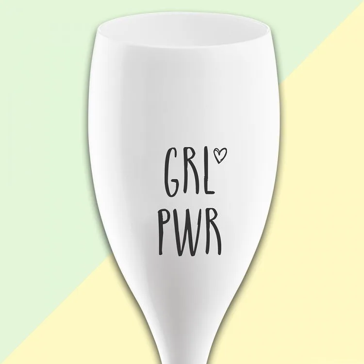 Champagneglas Med Print 6-pack "Grl Pwr"