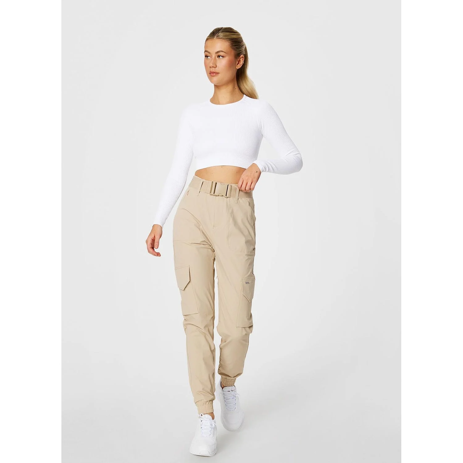 Beige Cargo Pants