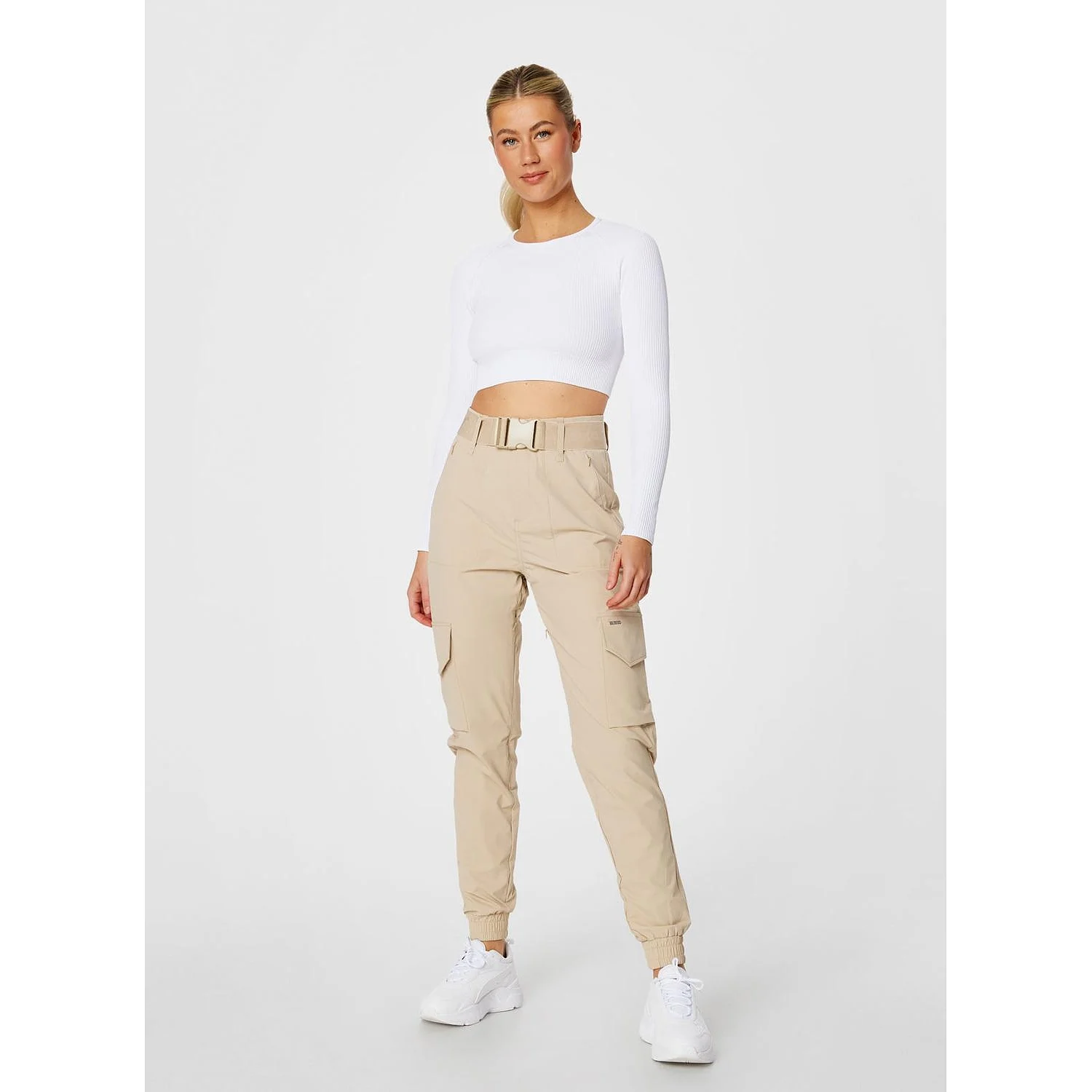 Beige Cargo Pants