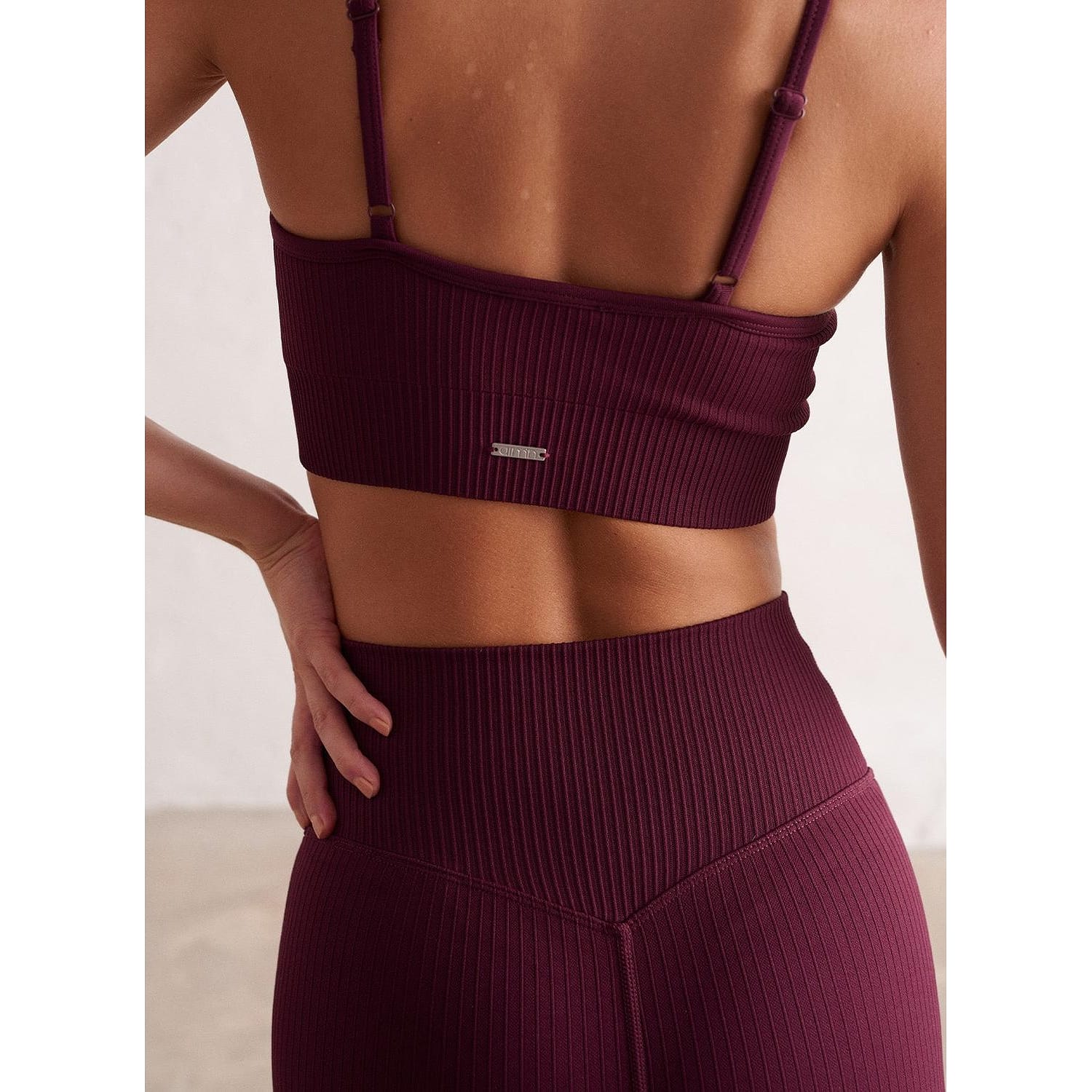 Bordeaux Ribbed Seamless Strap Bra