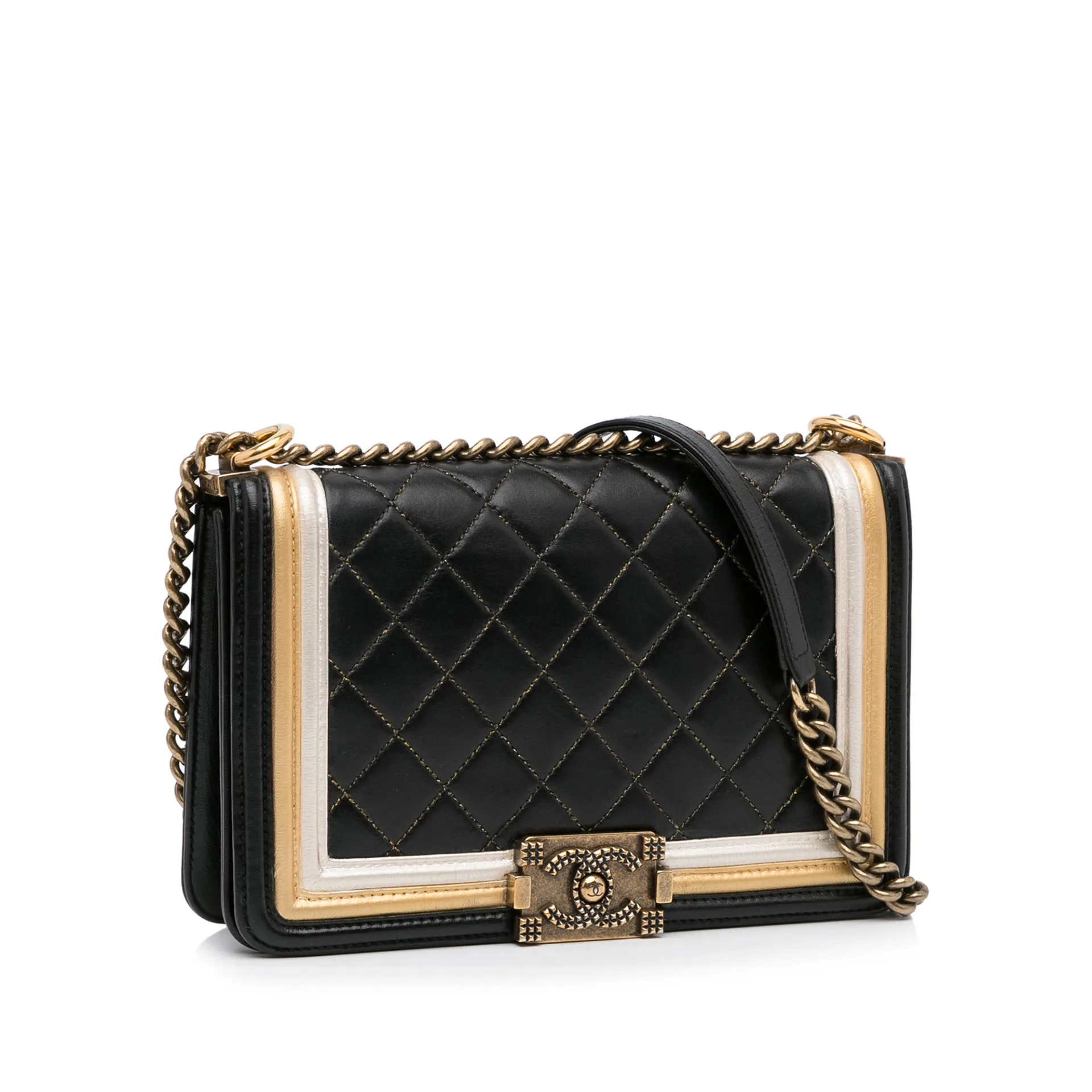 Chanel Medium Tricolor Boy Flap Bag