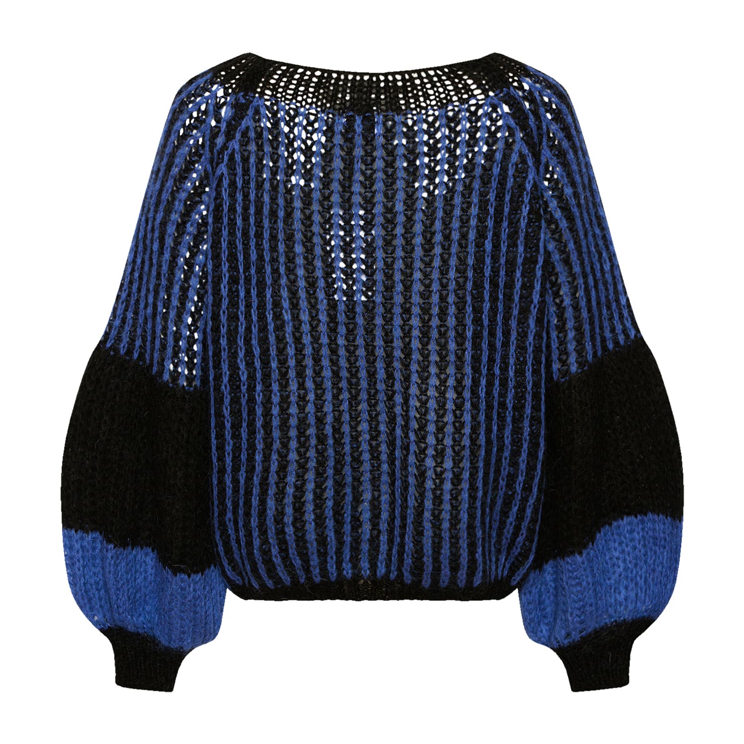 Liana Knit Sweater - Black/electric Blue