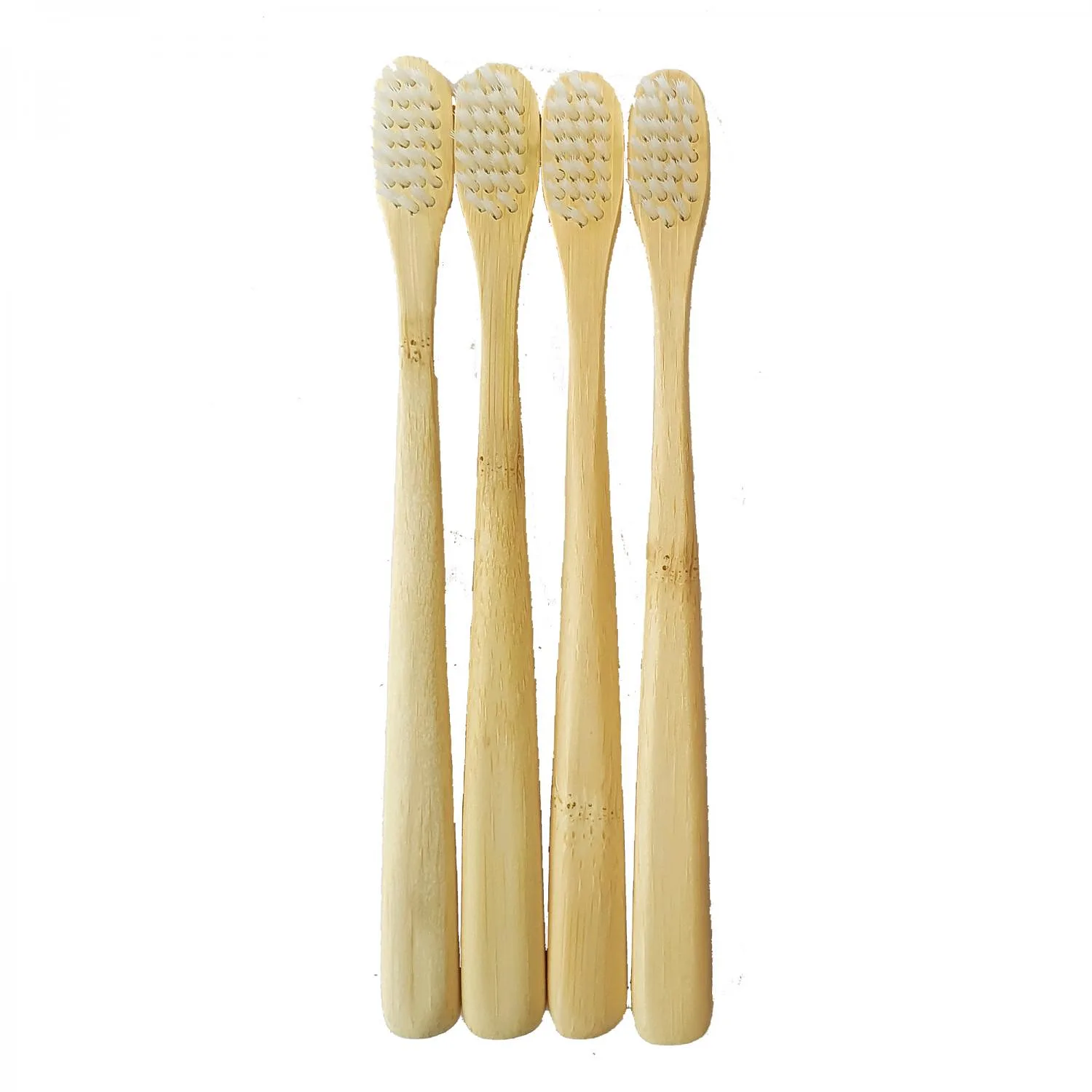 Barntandborstar Bambu Natur 4-pack