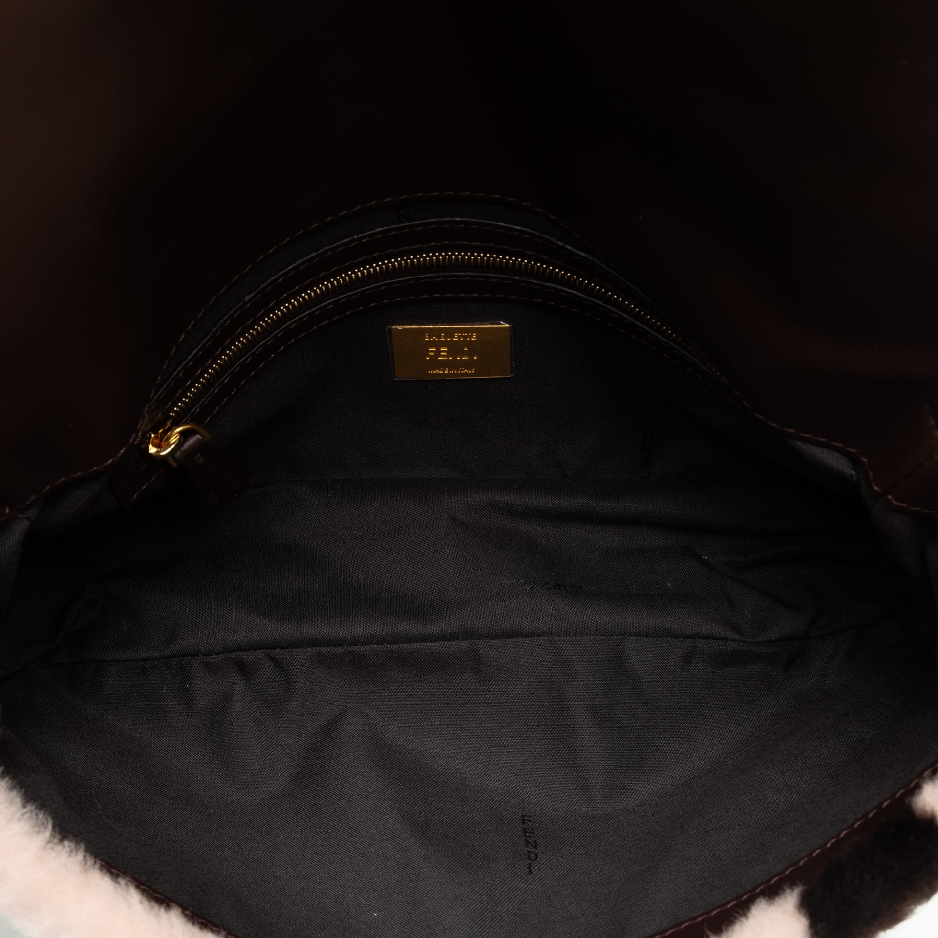 Fendi Shearling Baguette Satchel