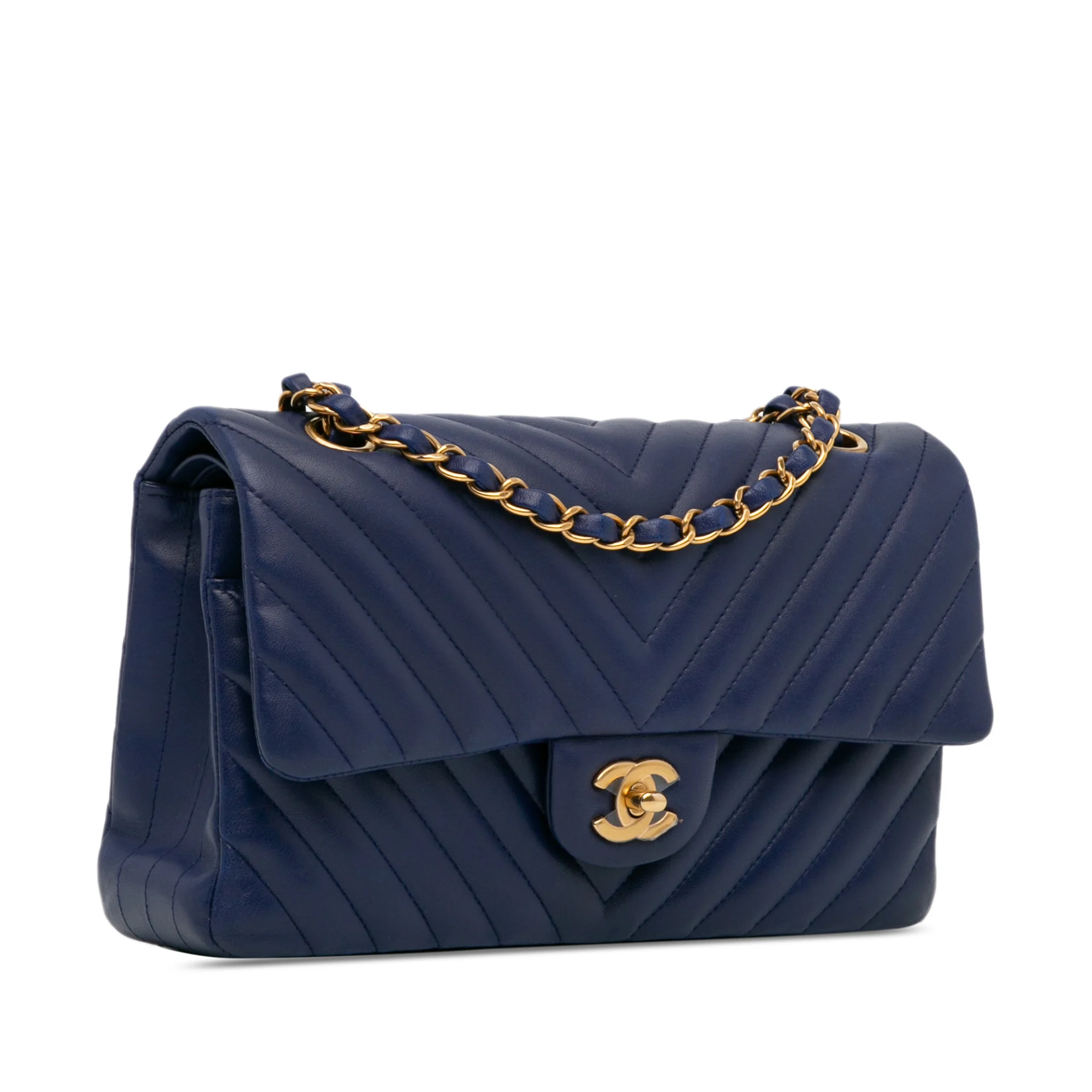 Chanel Medium Classic Chevron Lambskin Double Flap