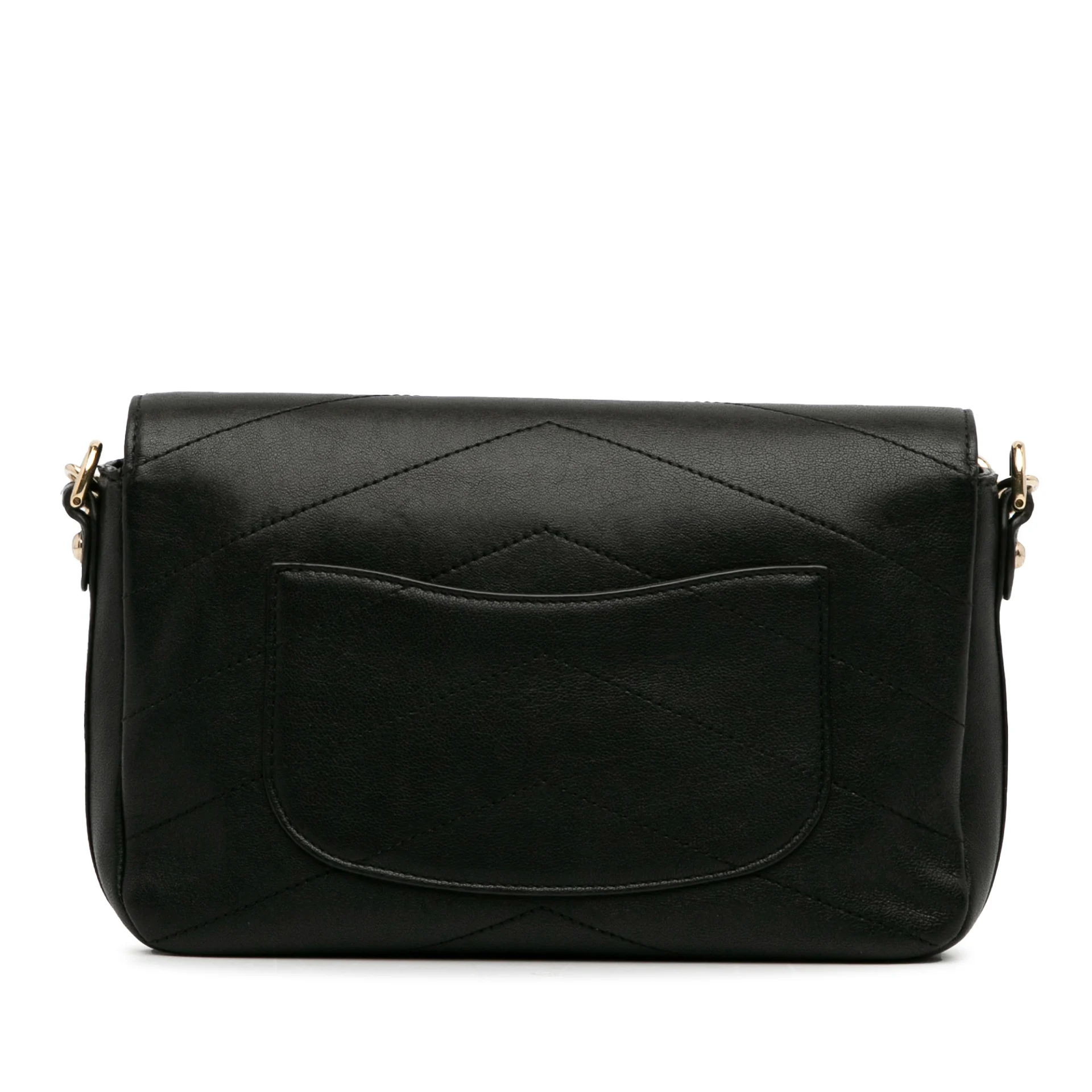 Chanel Calfskin Elaphe Double Chevron Flap