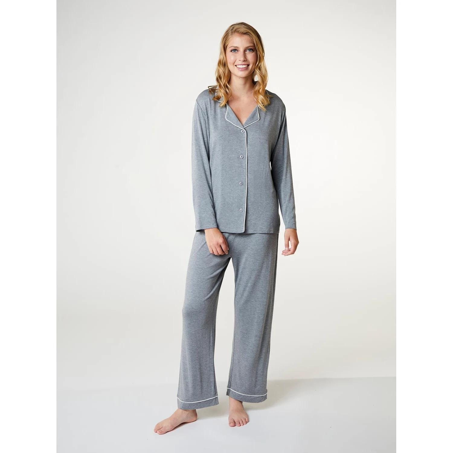 Ccdk Joy Pajamas Shirt Grey Melange