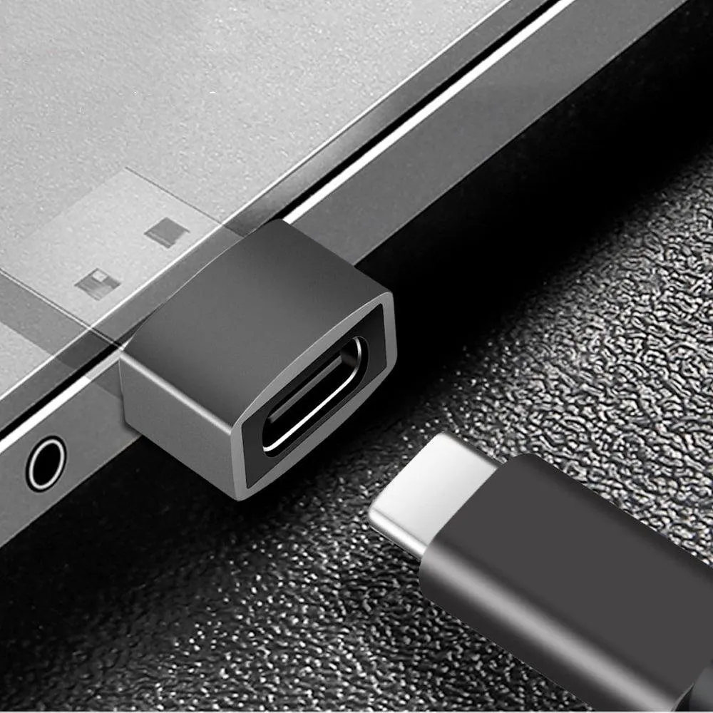 On The Go Adapter Usb C Till Usb A I Metal, Grå