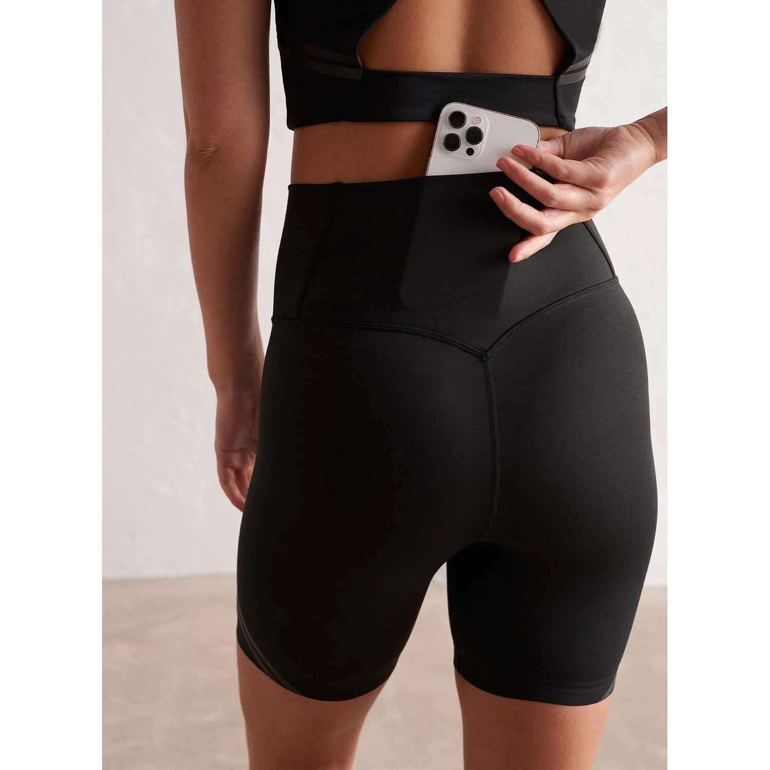 Black Elevate Core Midi Shorts