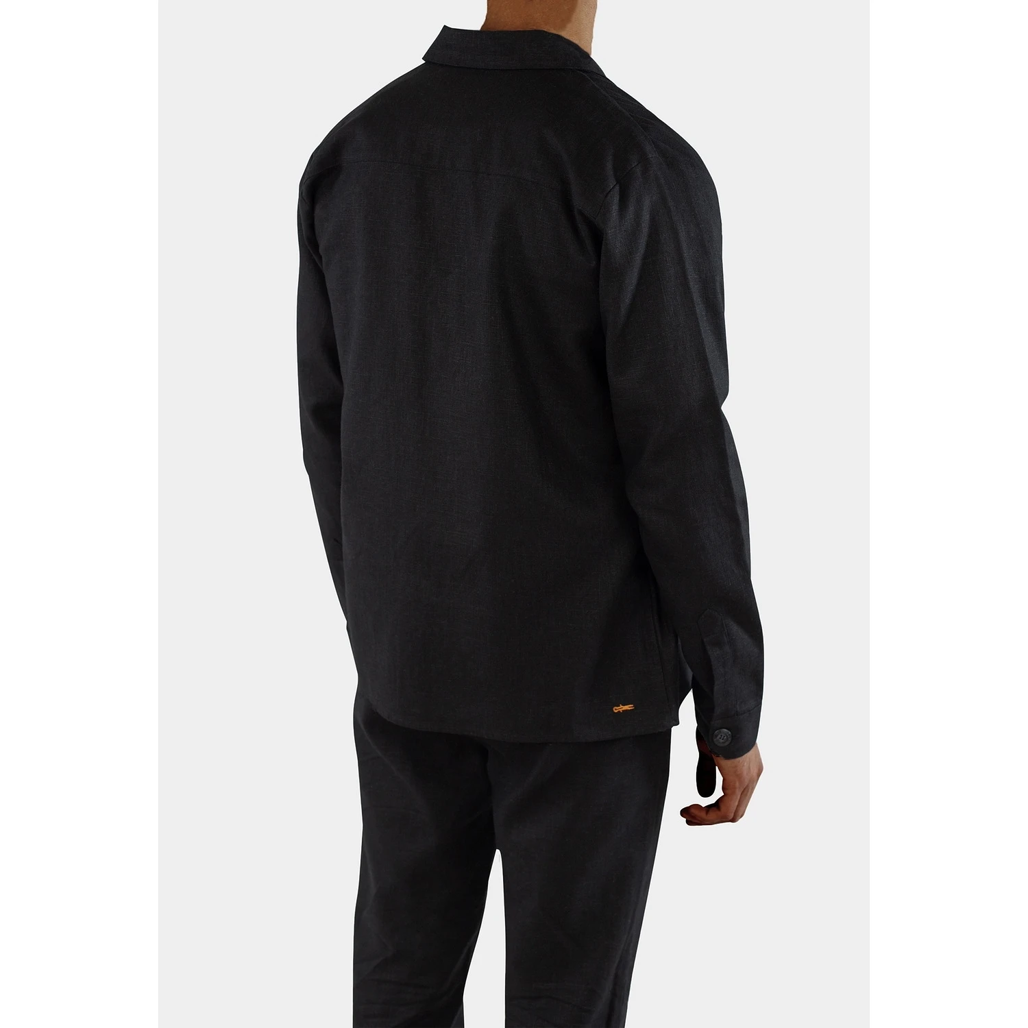 Dani Linen Overshirt - Black