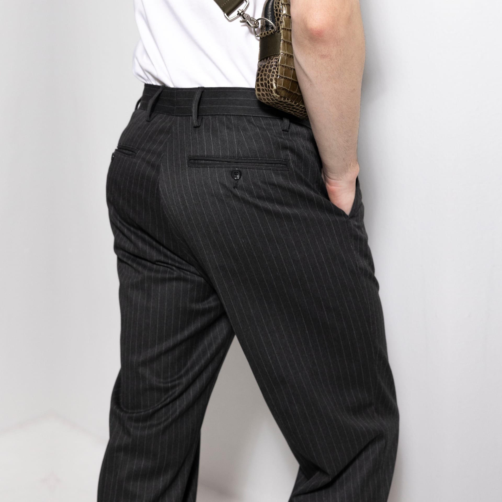 Wide Pinstripe Trousers