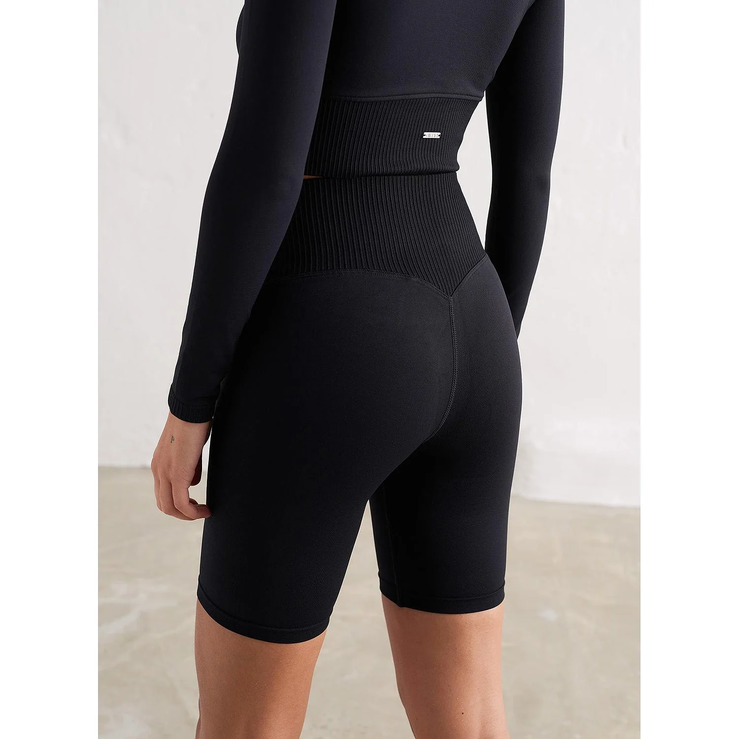 Black Limitless Seamless Biker Shorts