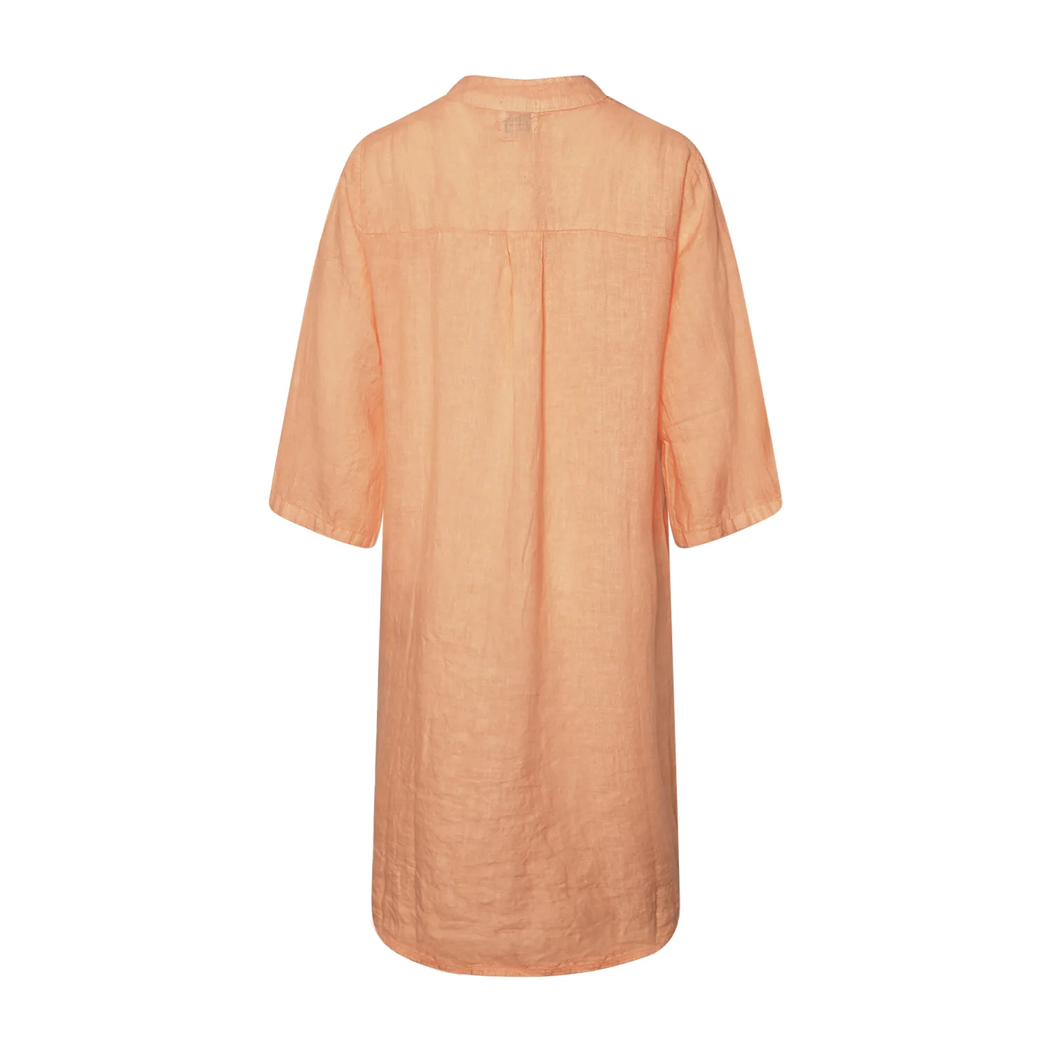 17690p, Shirt Dress With Pocket, Linen - Apricot