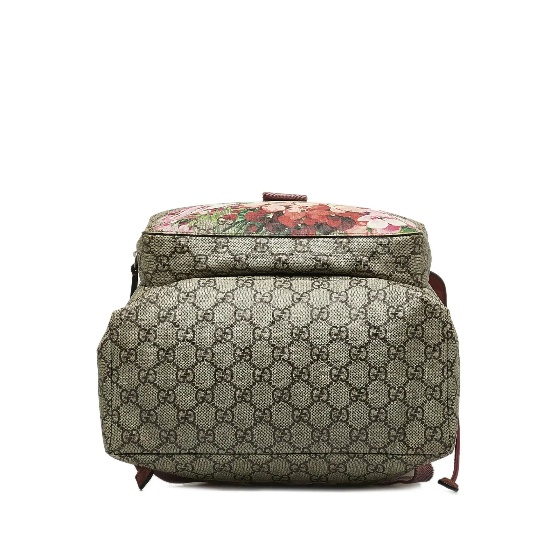 Gucci Gg Supreme Blooms Single Buckle Backpack