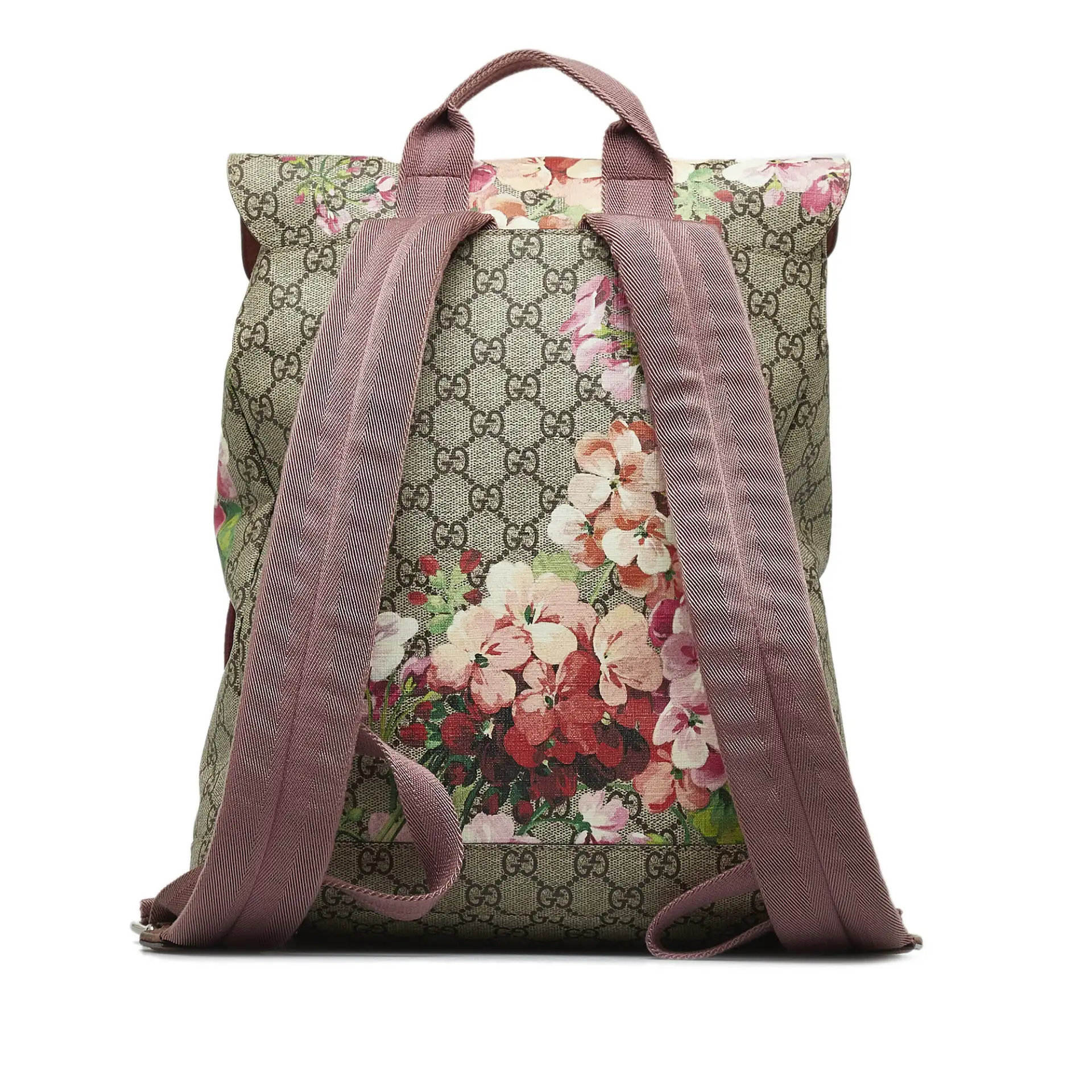 Gucci Gg Supreme Blooms Single Buckle Backpack