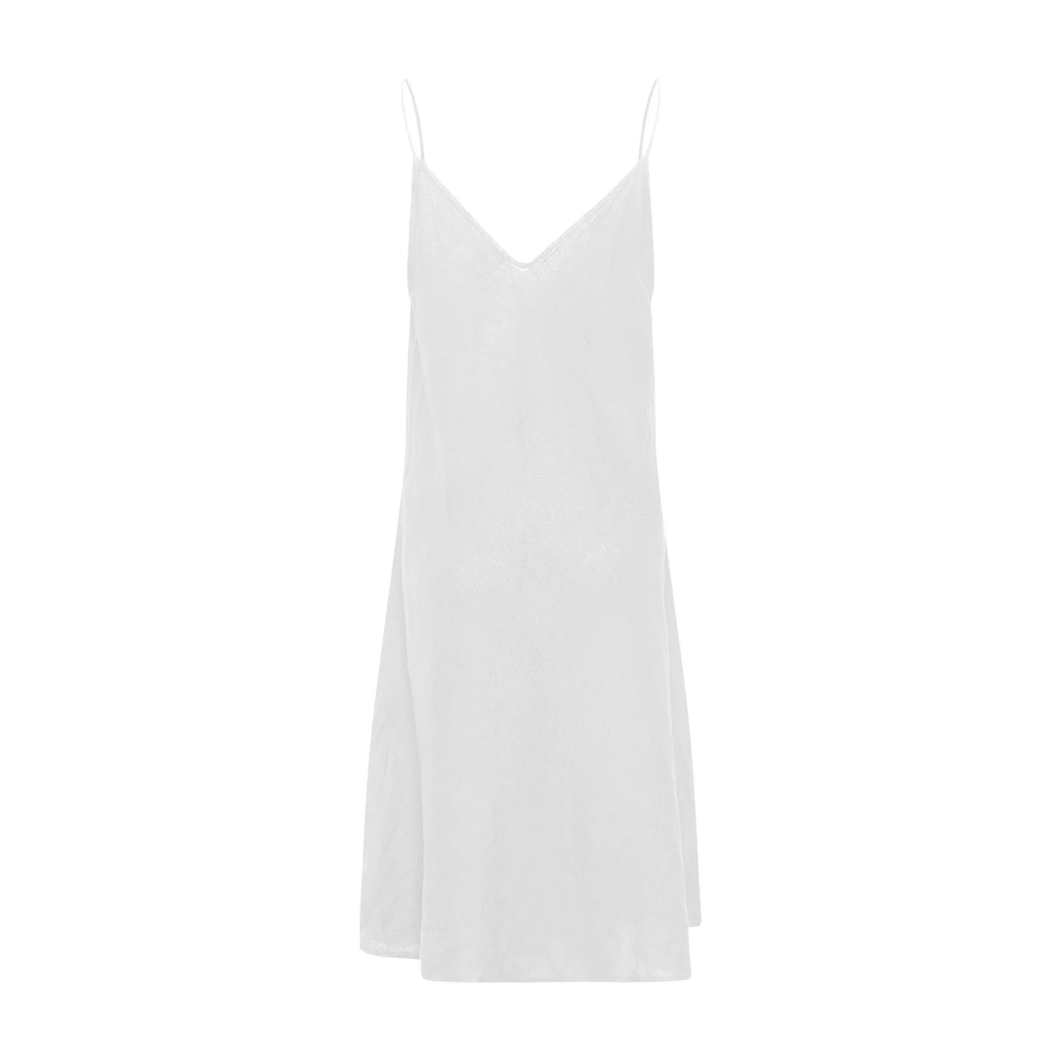 Abbelone, Midi Dress, Linen - White