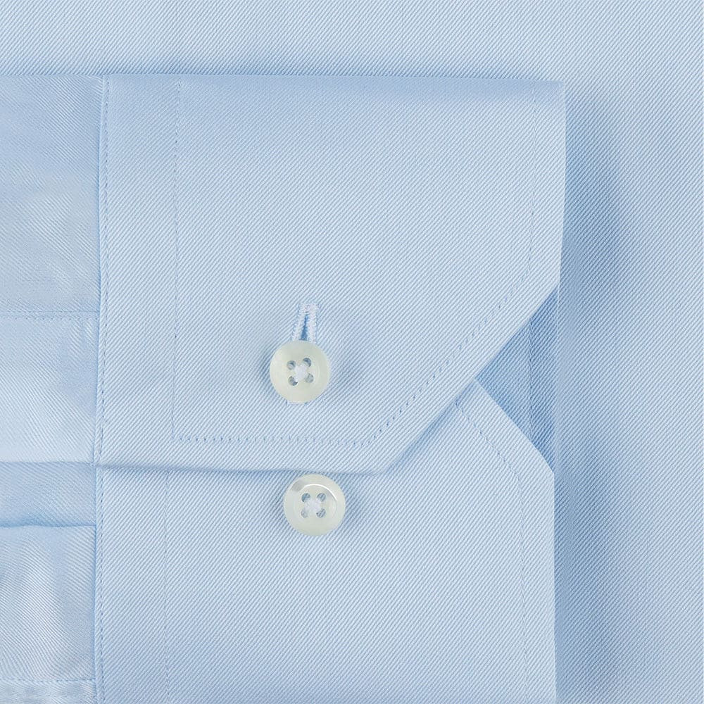 Fitted Body Shirt In Superior Twil lLight Blue