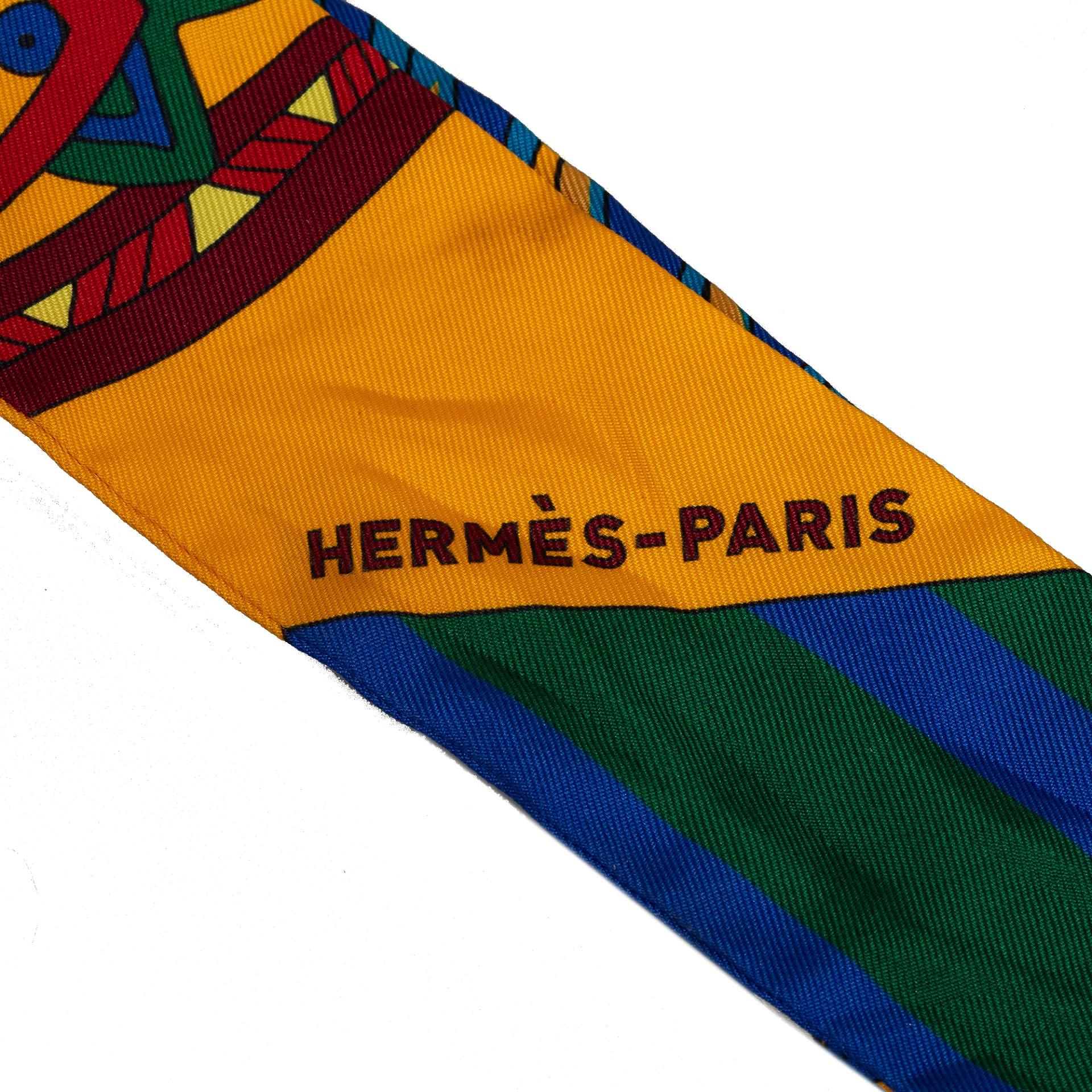 Hermes Printed Twilly Silk Scarf