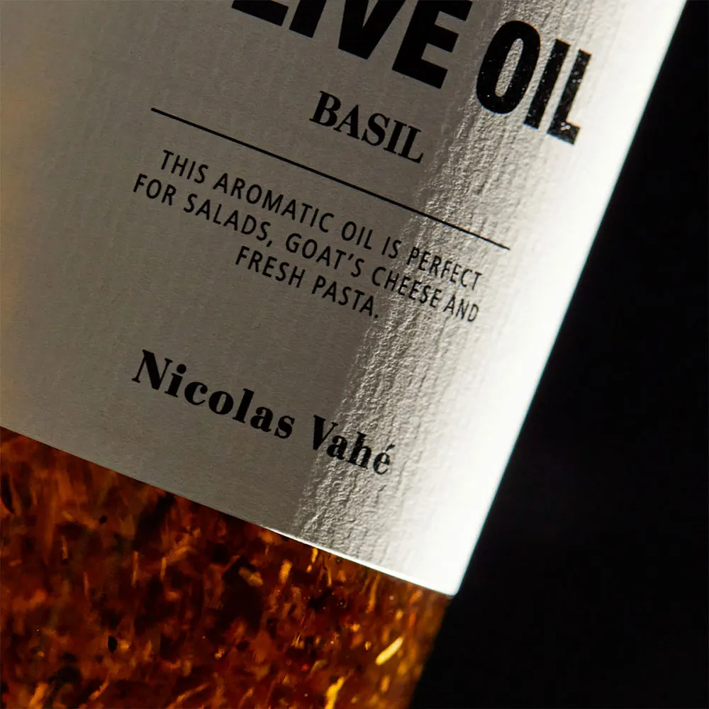 Olive oil with basil