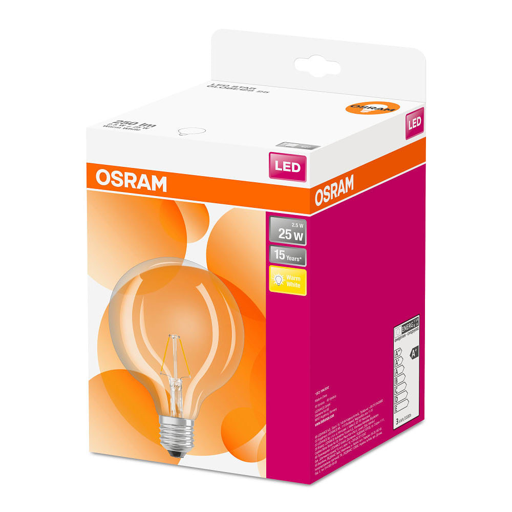 LED-lampa Globe 125 25W E27 Filament