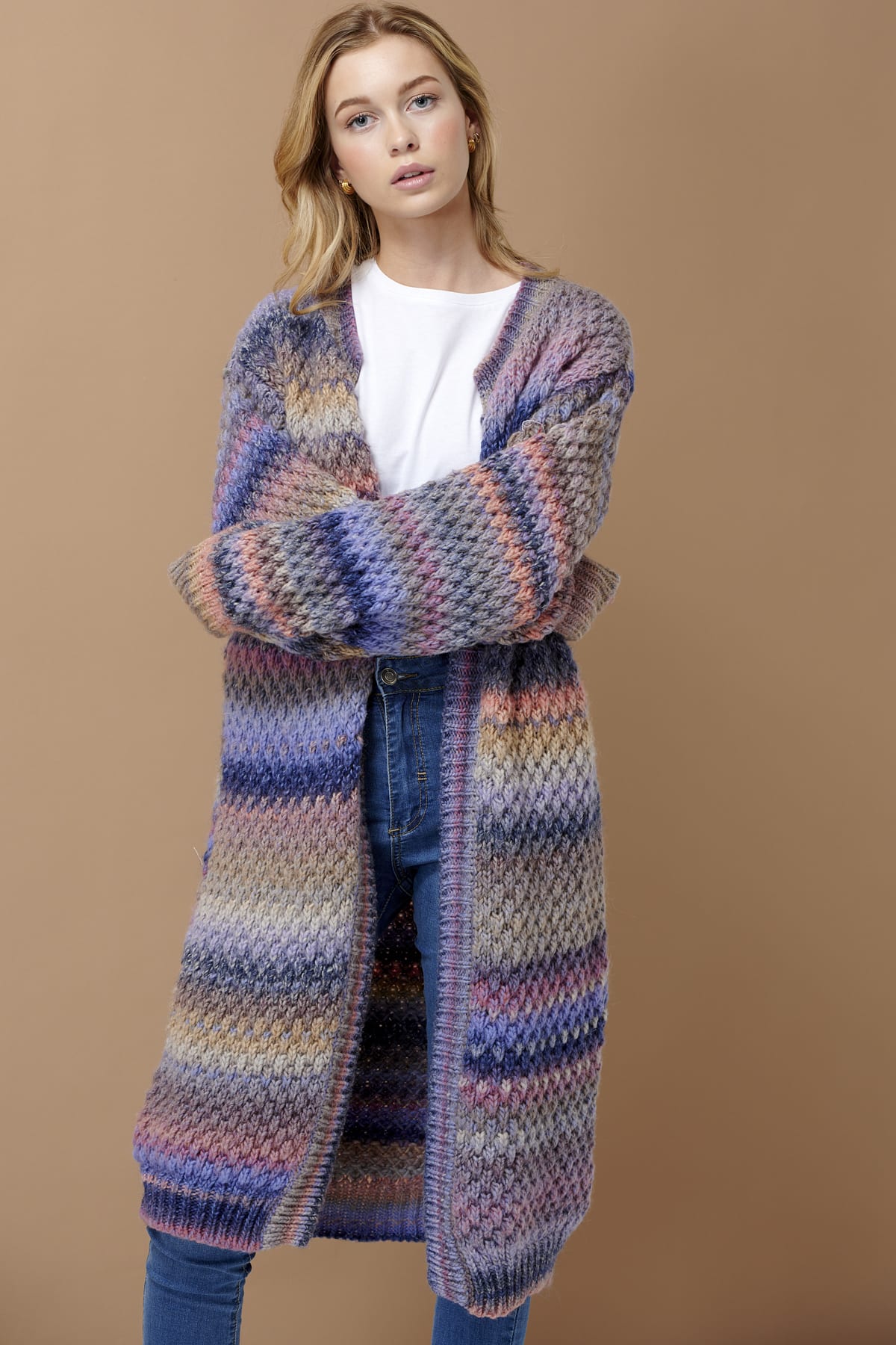 Gio Knit Cardigan - Rainbow Mix