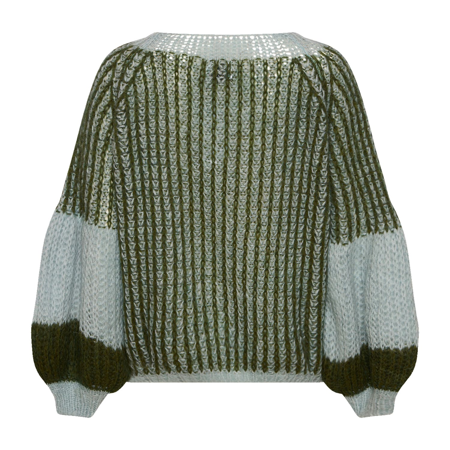 Liana Knit Sweater - Light Blue/army