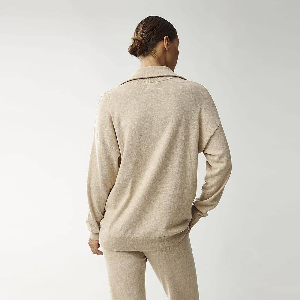 Reagan Organic Cotton/lyocell Half Zip Sweater
