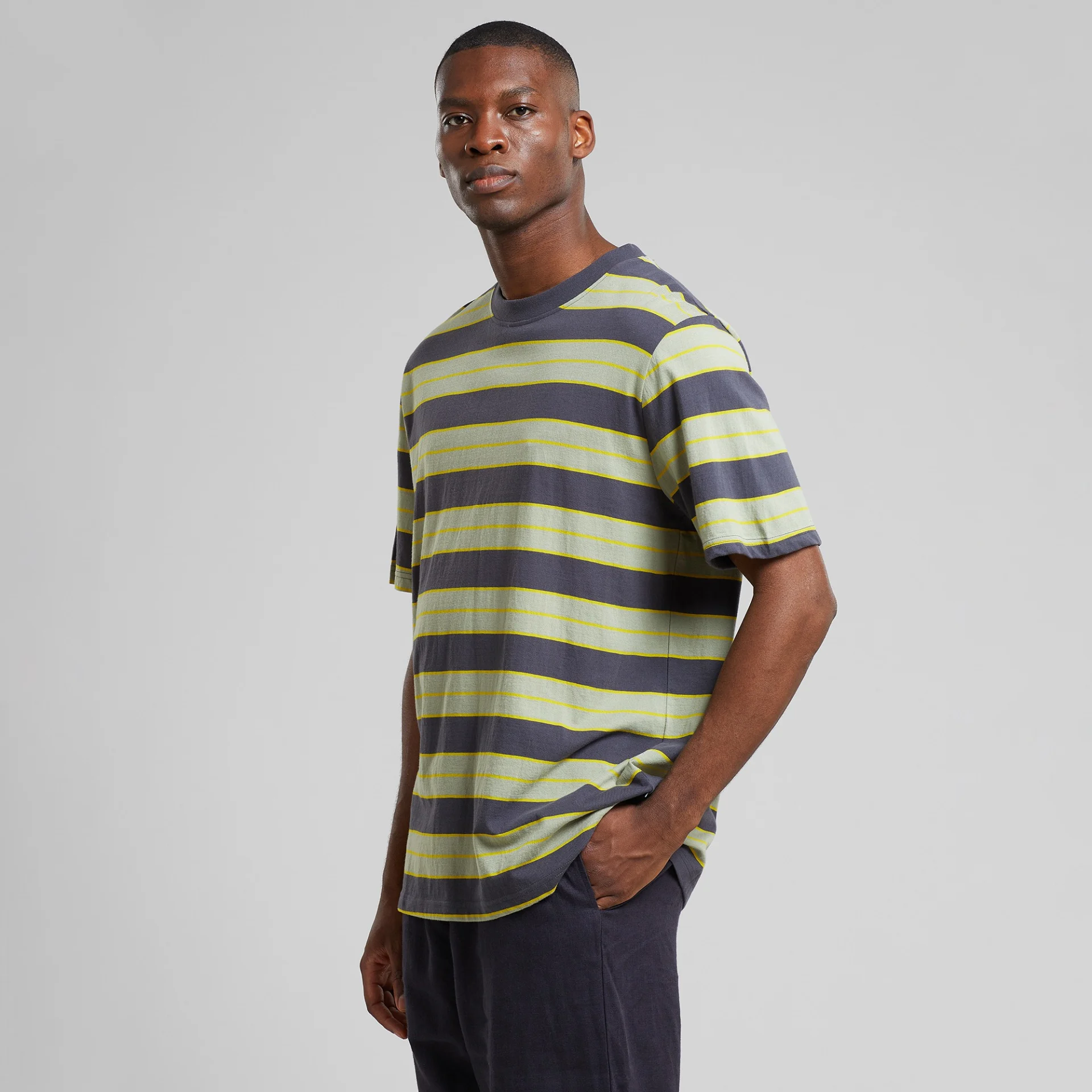 T-shirt Gustavsberg Retro Stripe Charcoal