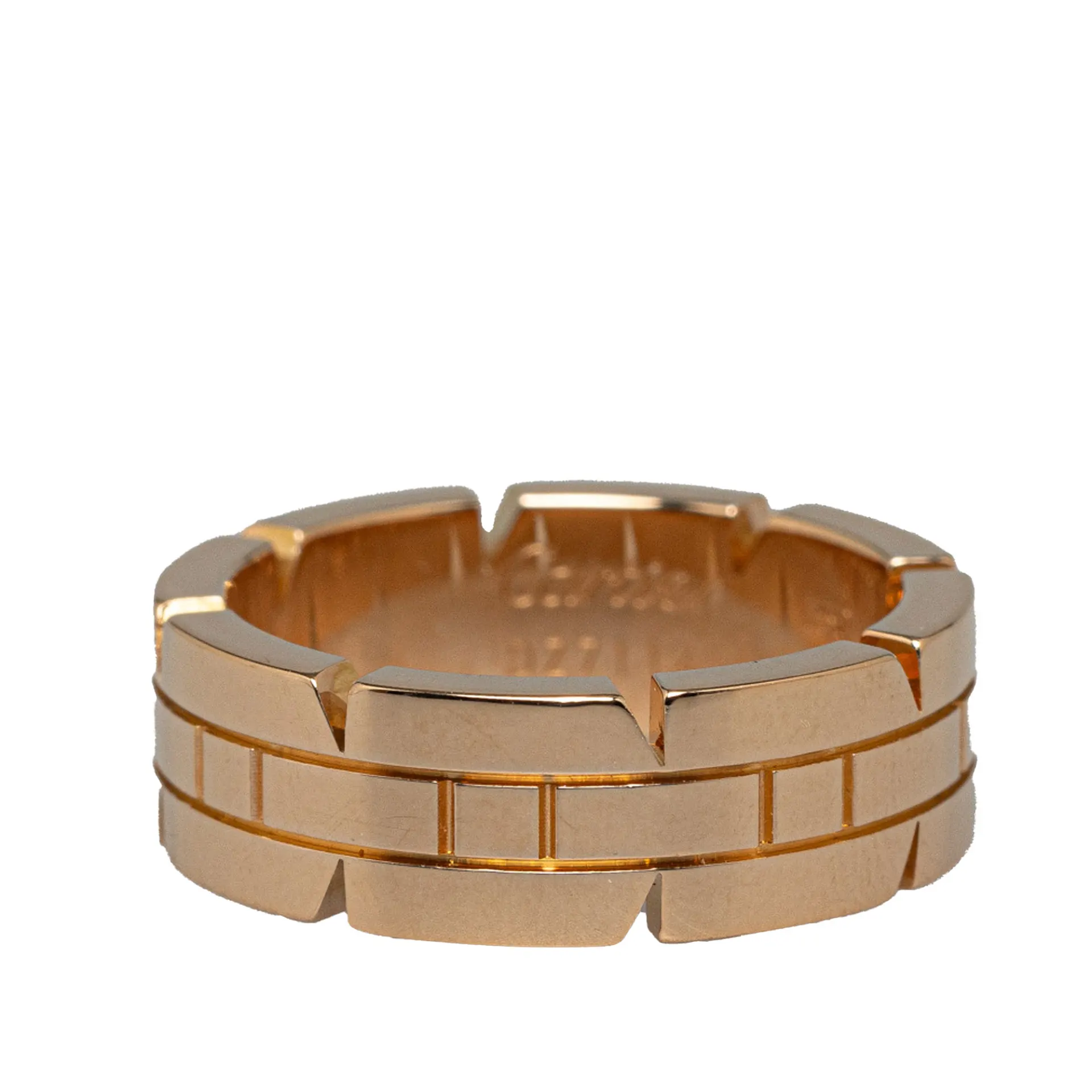 Cartier 18k Rose Gold Tank Francaise Ring