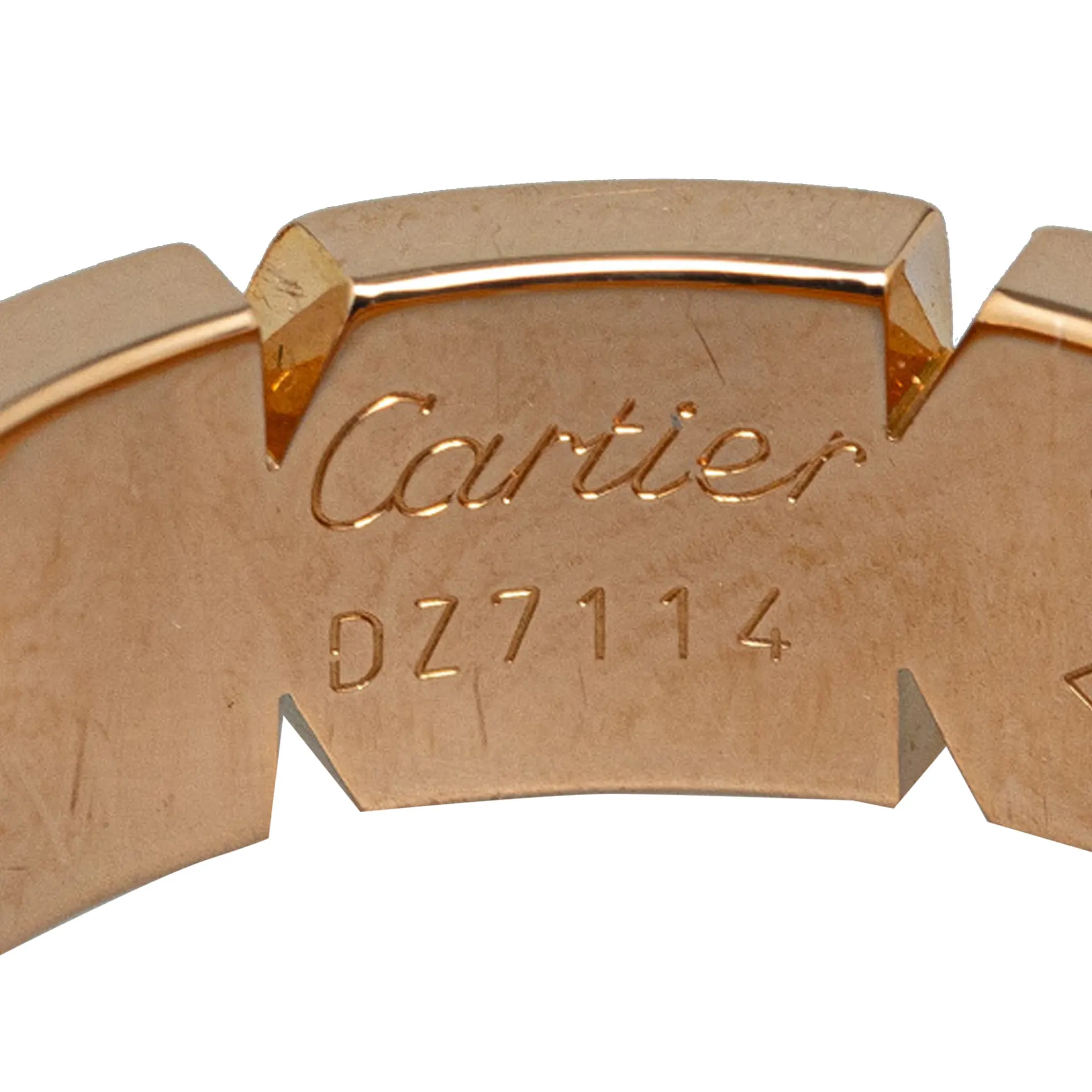 Cartier 18k Rose Gold Tank Francaise Ring