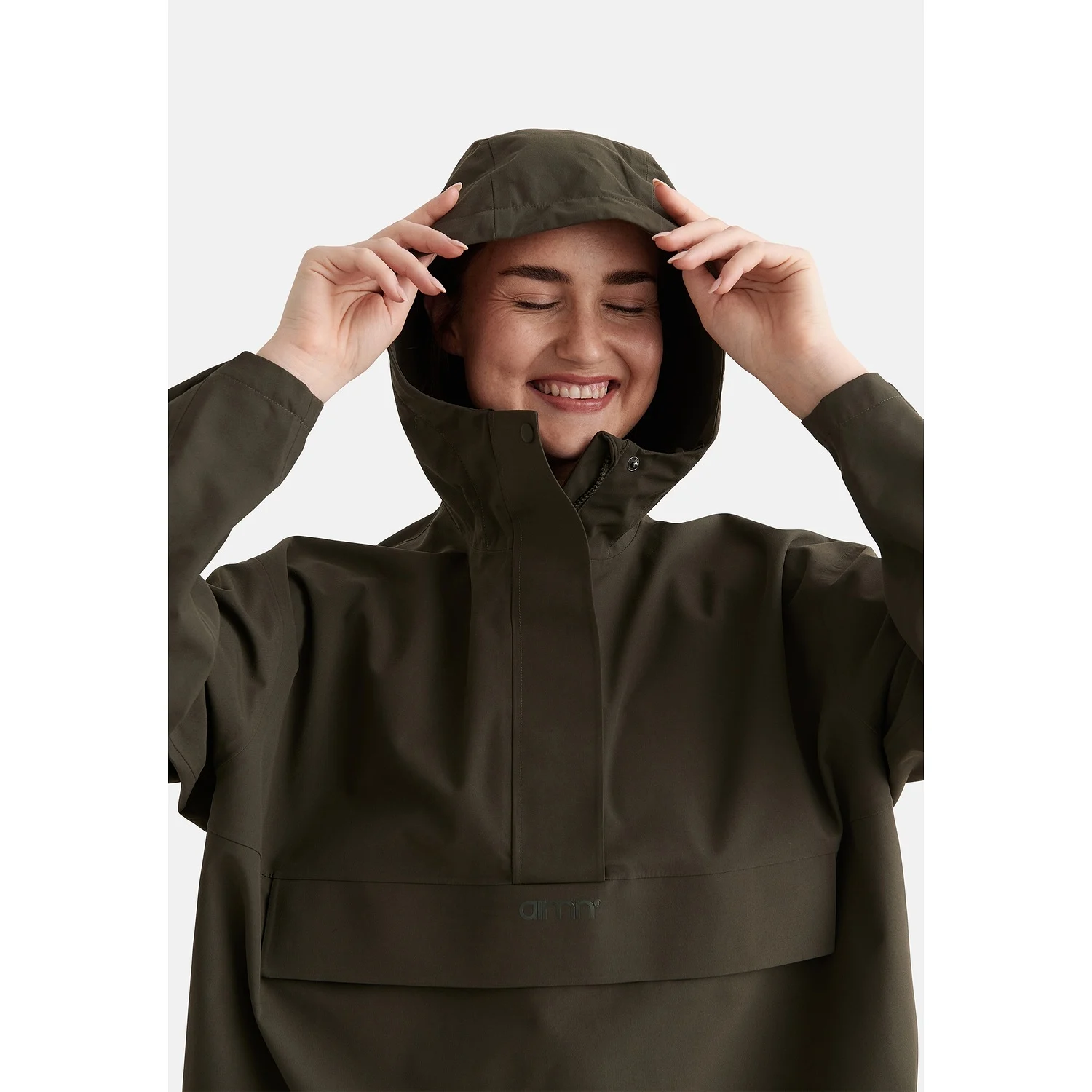 Khaki Waterproof Oversized Anorak