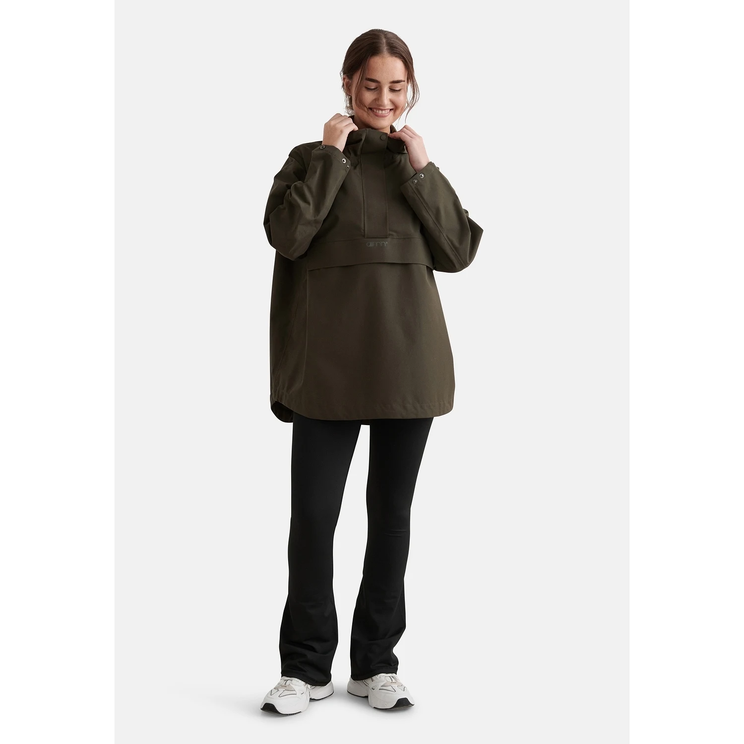 Khaki Waterproof Oversized Anorak