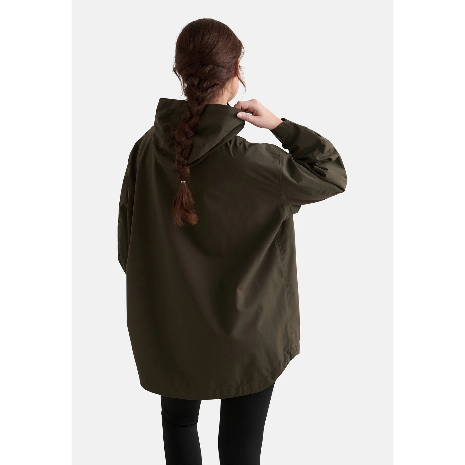 Khaki Waterproof Oversized Anorak