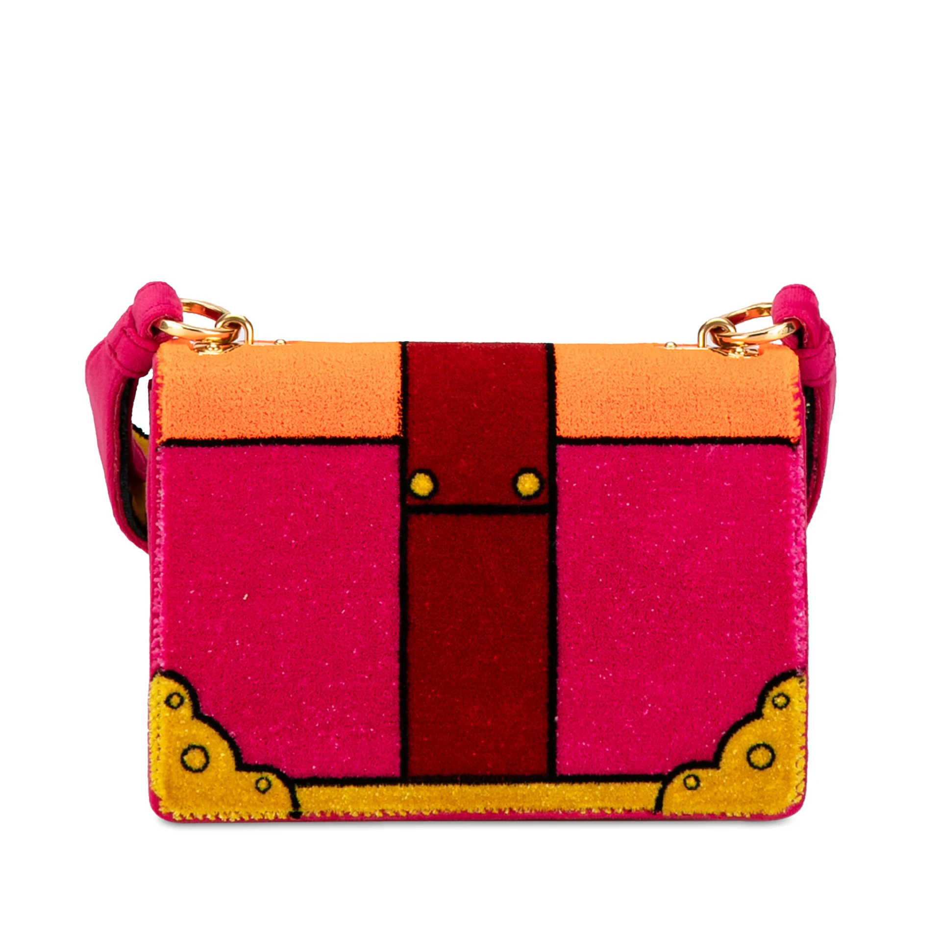 Prada Velluto Ricamo Trompe L'oeil Cahier Crossbody