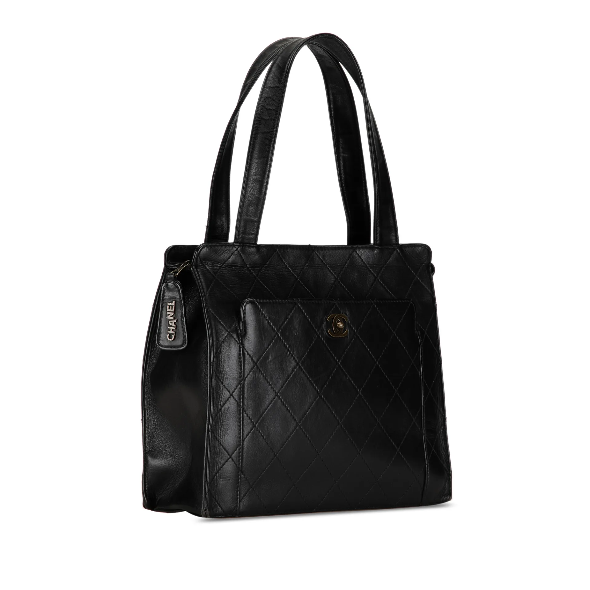 Chanel Cc Quilted Calfskin Tote