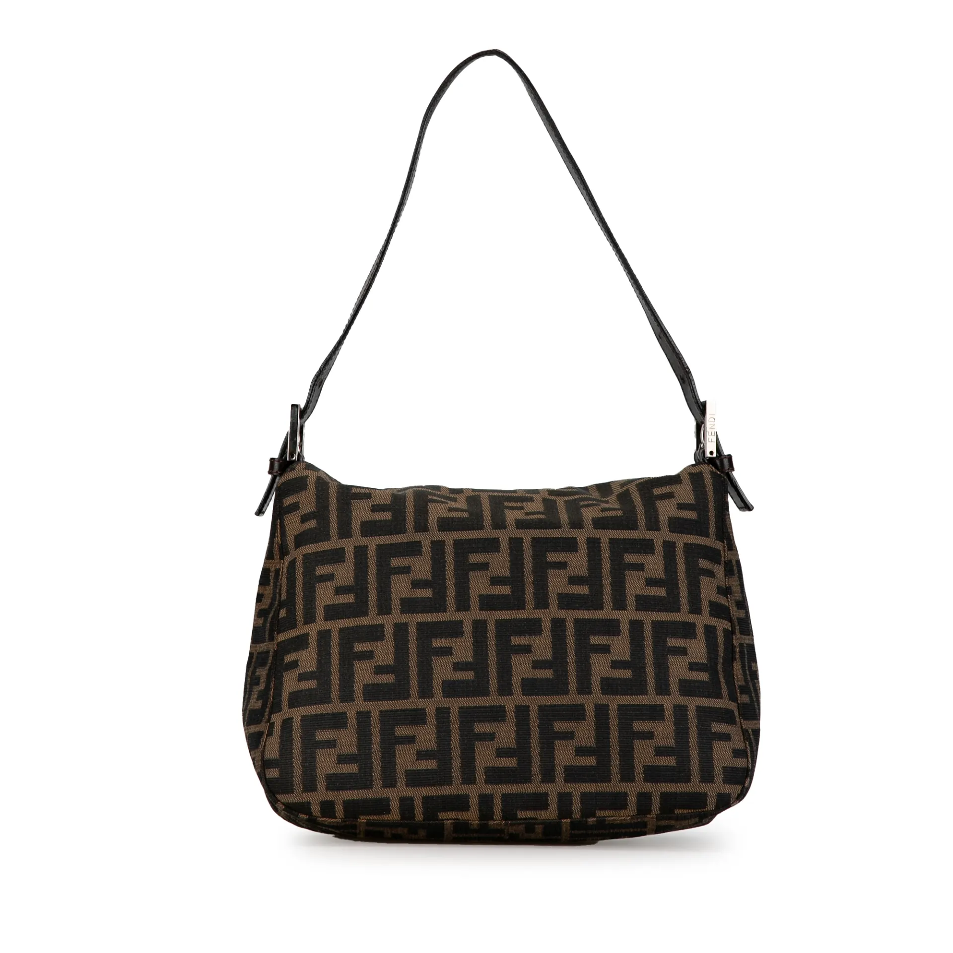 Fendi Zucca Canvas Double Flap Mamma