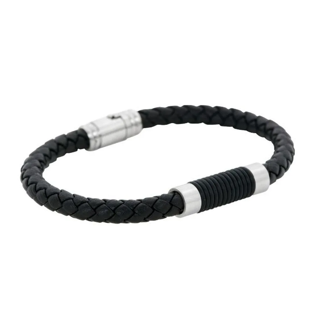 Lennon Leather Bracelet Black