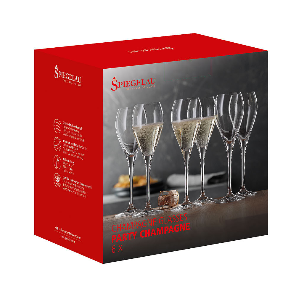 Champagneglas, Party, 6-pack,16cl