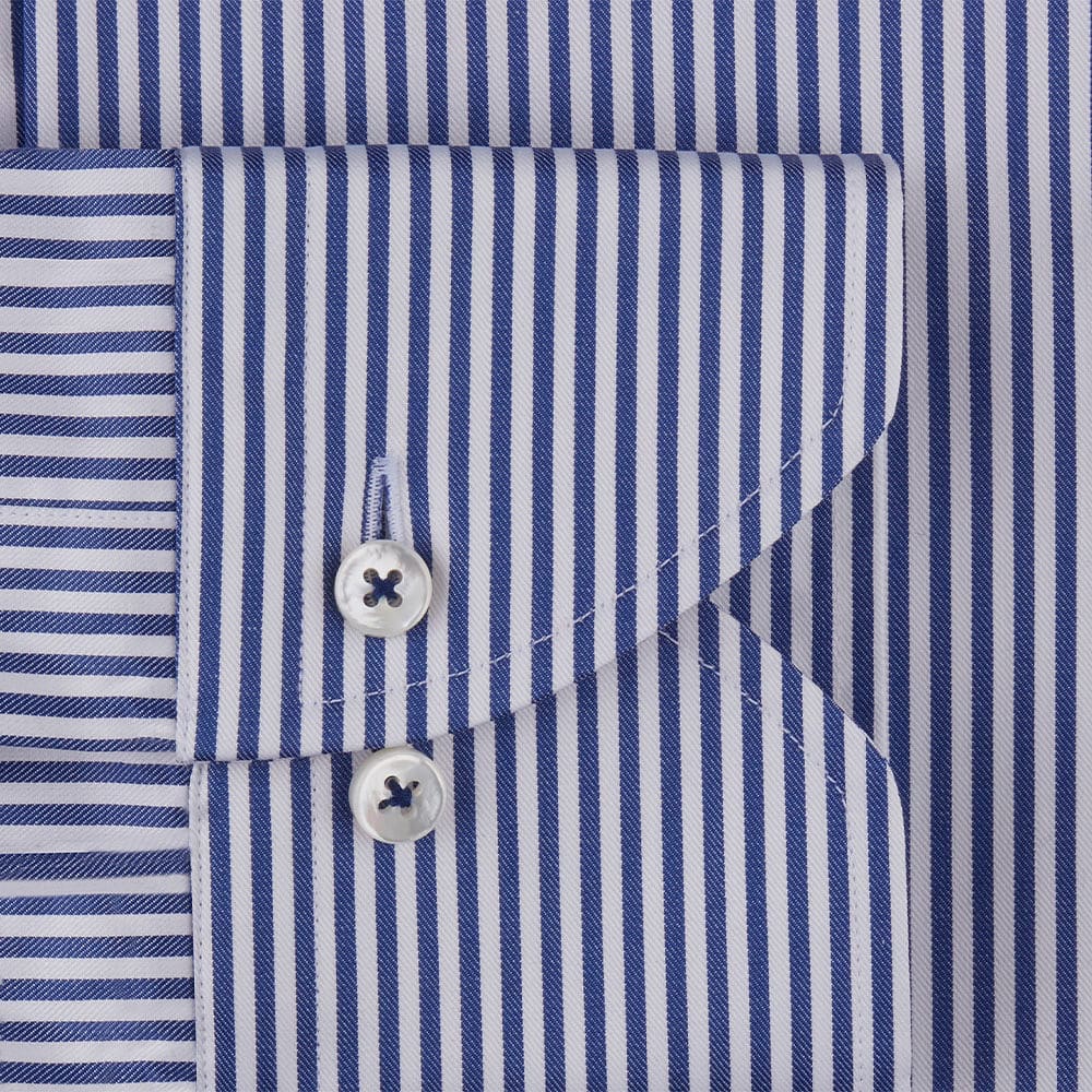 Blue Cadet Striped Fitted Body Shirt