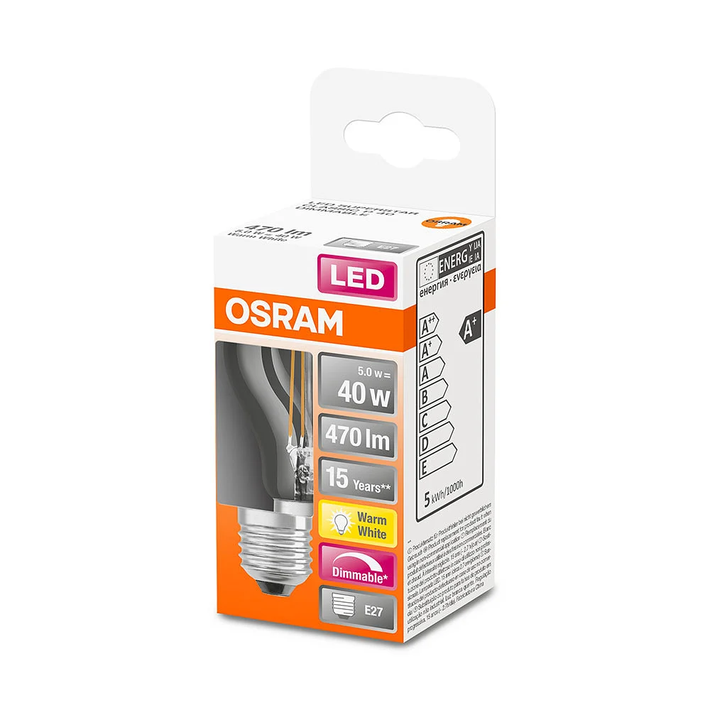 LED CL P 40 KLOT E27 DIM FIL