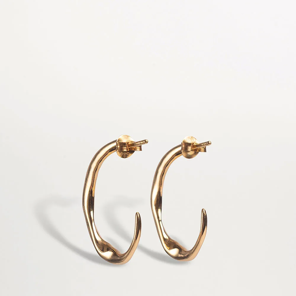 Molded Organic Hoop Earring Midi