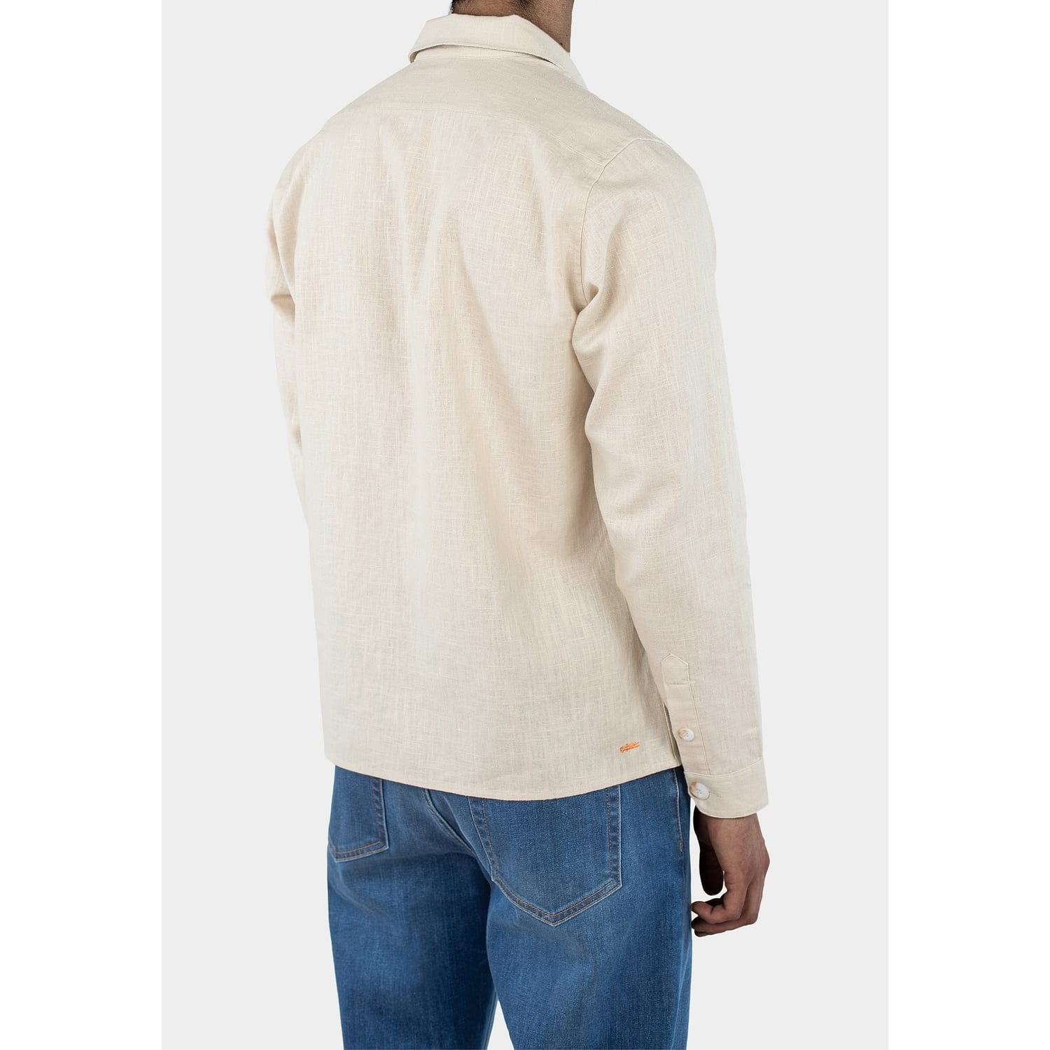 Quincy Linneovershirt Zip - Beige