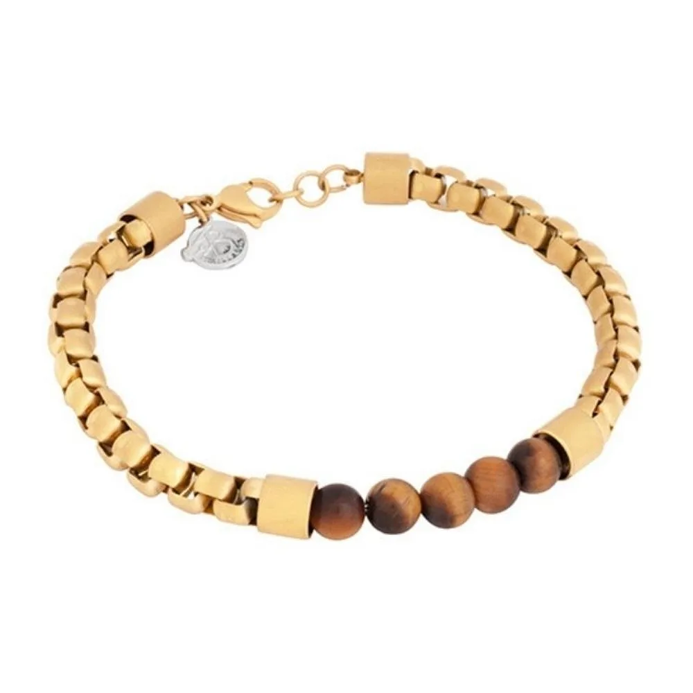 Stein Steel Bracelet Gold