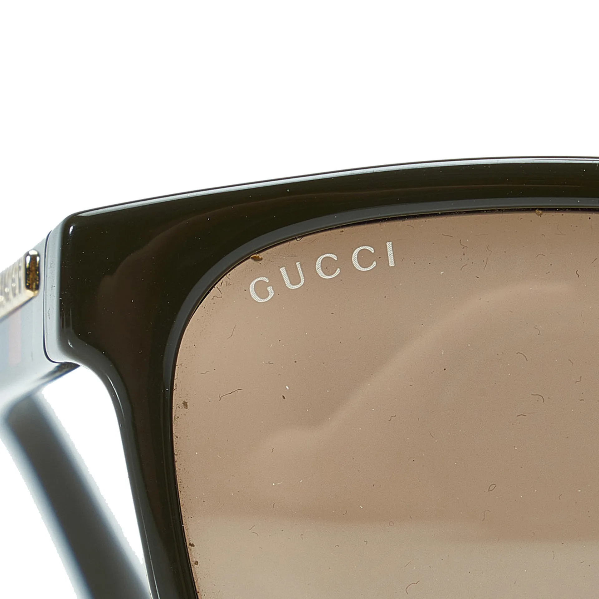 Gucci Web Accent Square Tinted Sunglasses