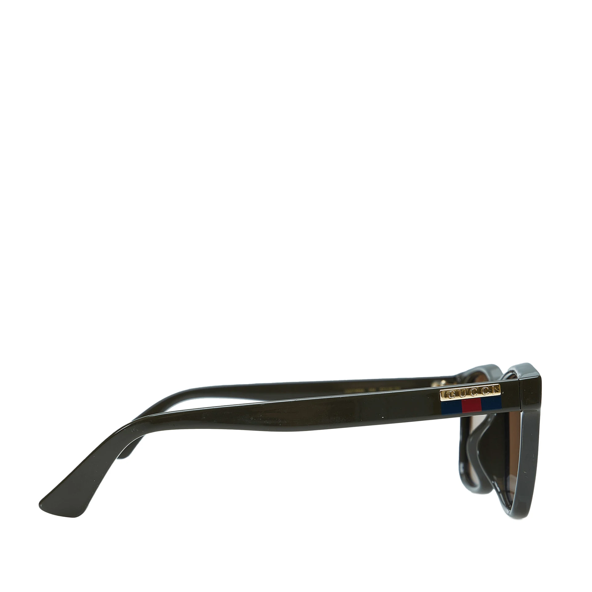 Gucci Web Accent Square Tinted Sunglasses