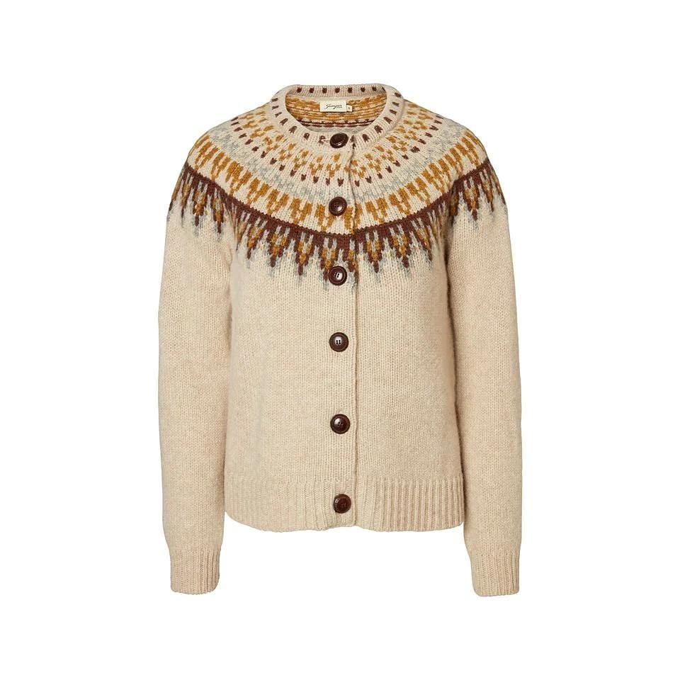 Beige Stickad Cardigan  - Joelle Beige