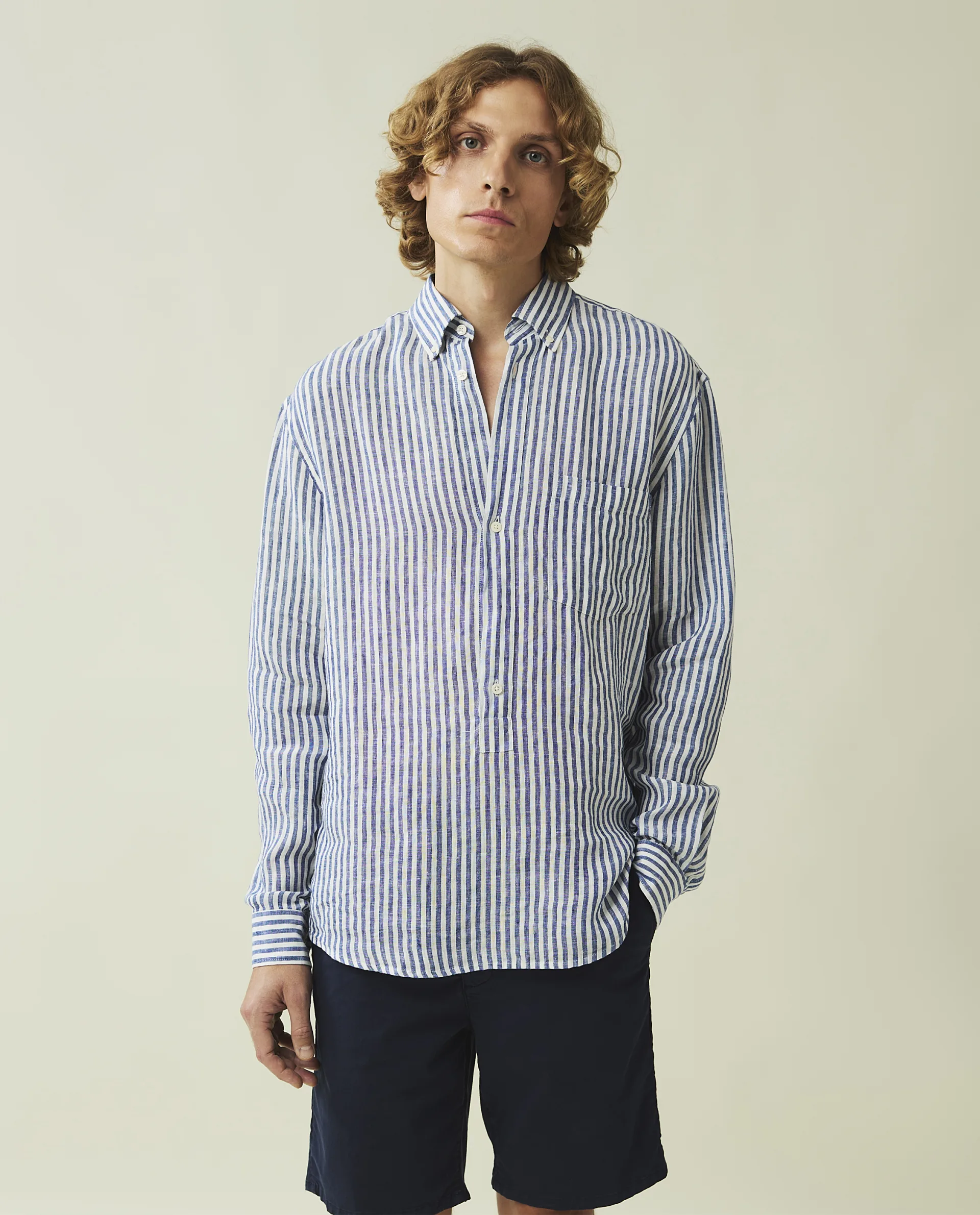 Paul Linen Pull Over Shirt