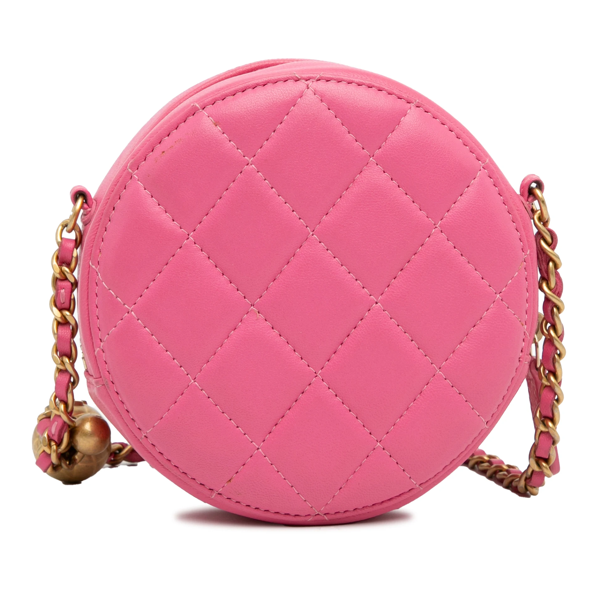 Chanel Quilted Lambskin Round As Earth Crossbody