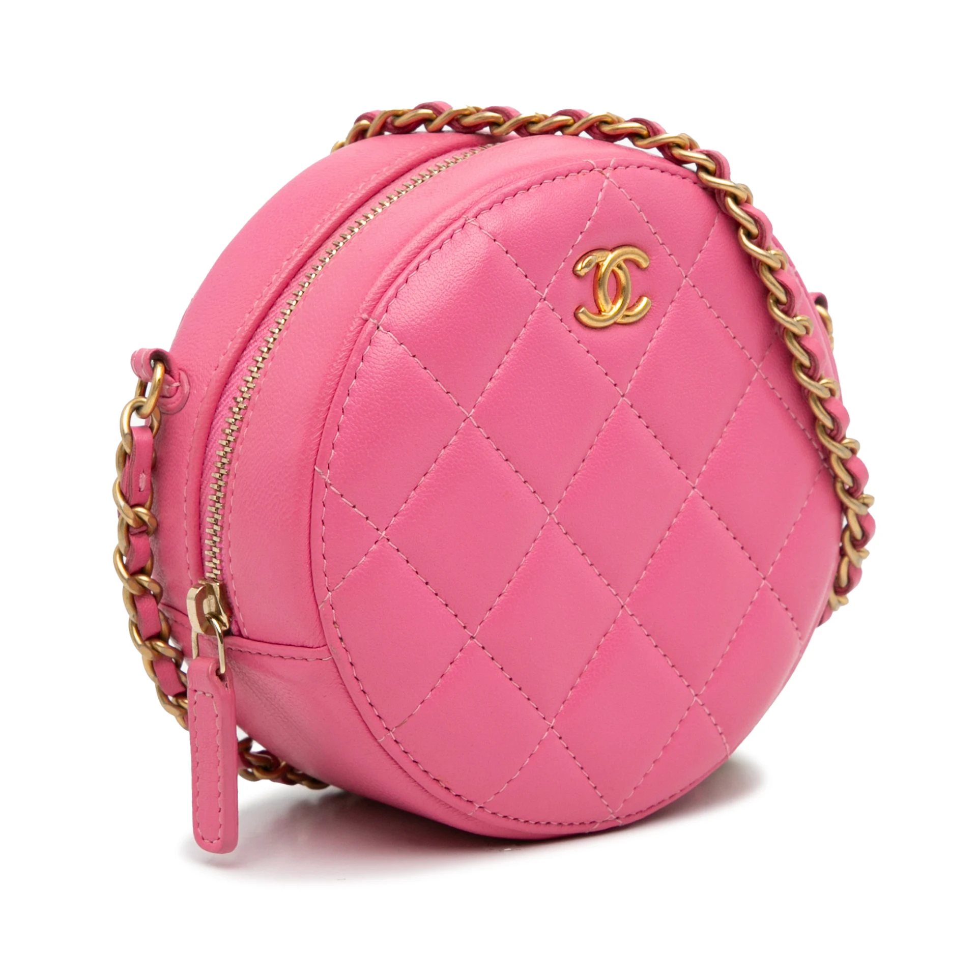 Chanel Quilted Lambskin Round As Earth Crossbody